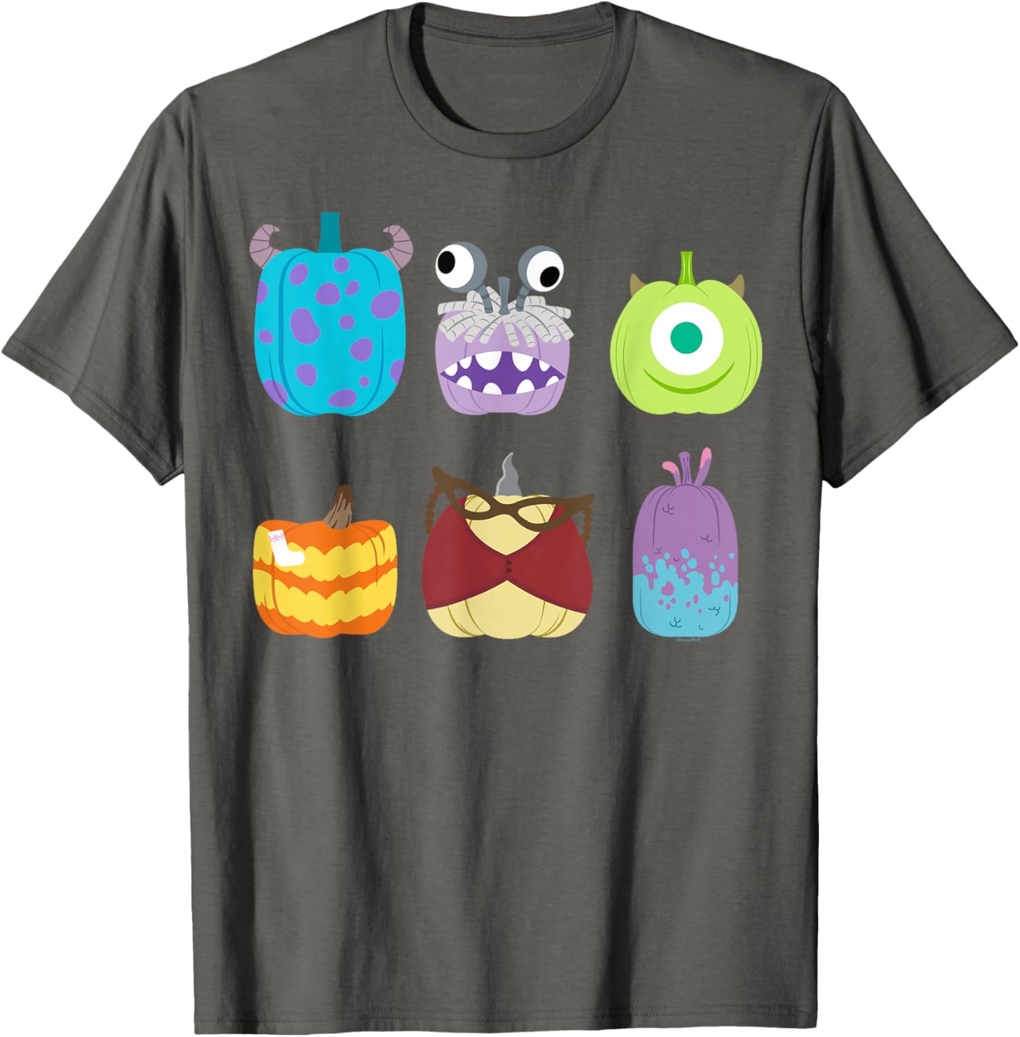 Disney Pixar Monsters Inc Halloween Pumpkin Grid T-Shirt for Kids and Adults - 17