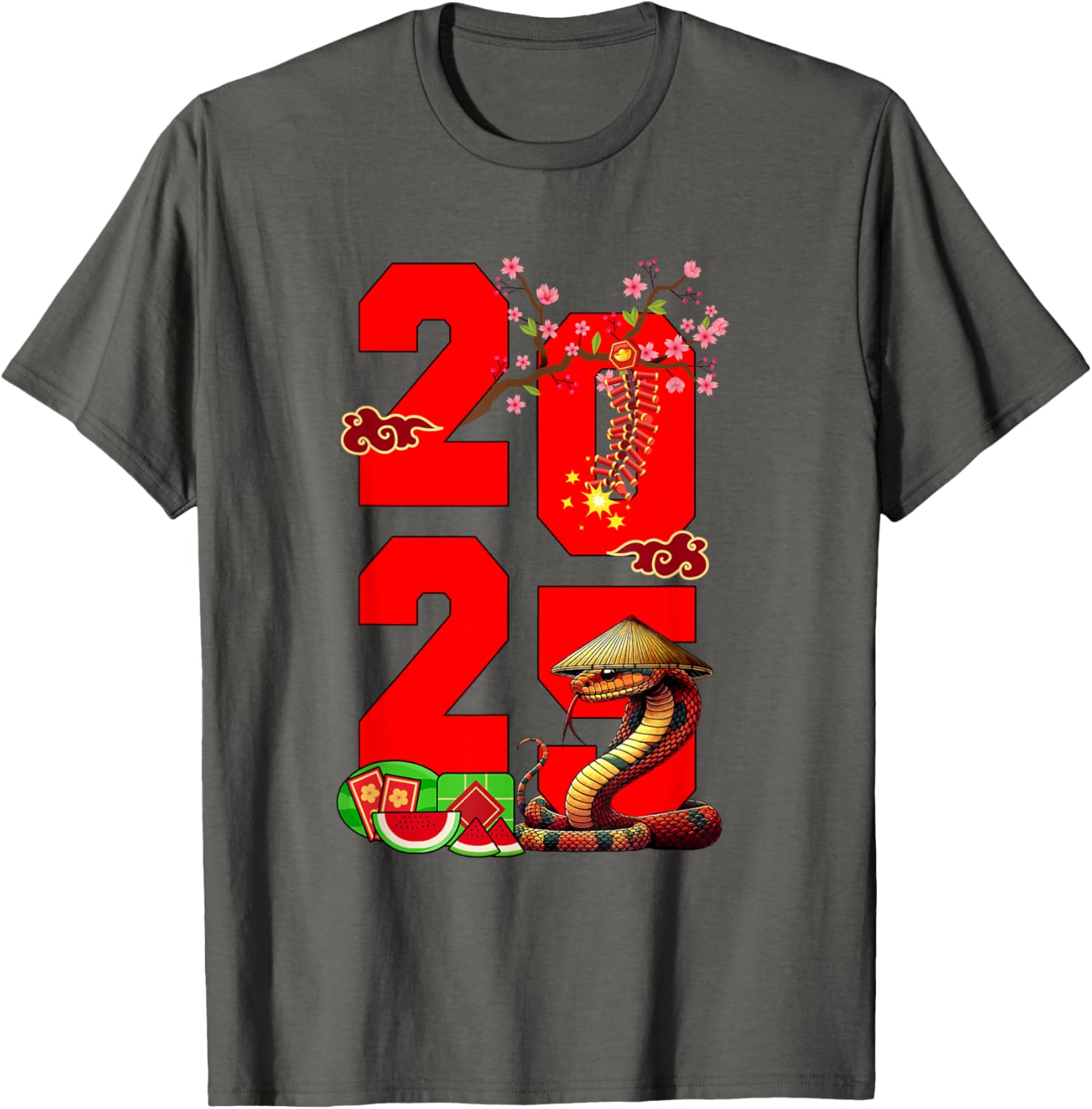 2025 Vietnamese Lunar New Year Snake Family T-Shirt for Festive Fun - 2