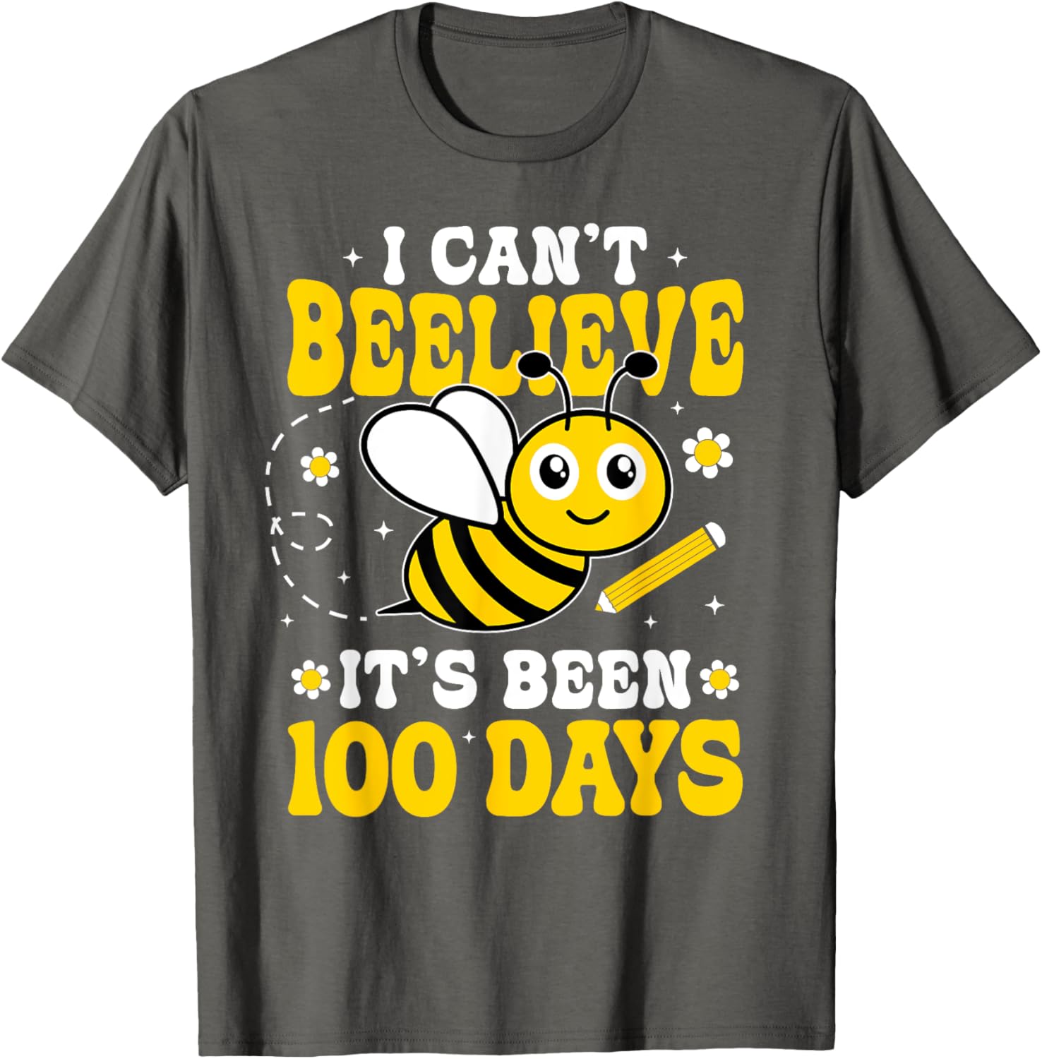 Cute Bee 100 Days of School T-Shirt for Kids Fun School Celebration - 3
