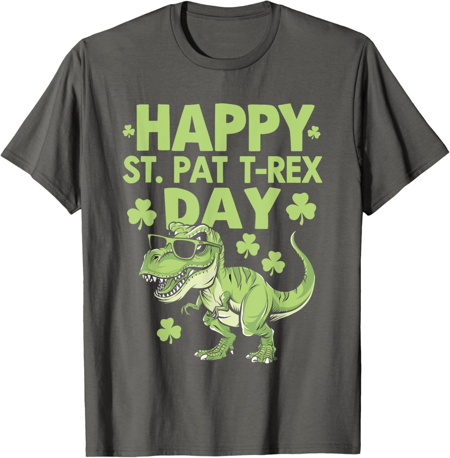 Happy St Pat Trex Day Dino T-Shirt for Toddlers - Perfect for Kids! - 1