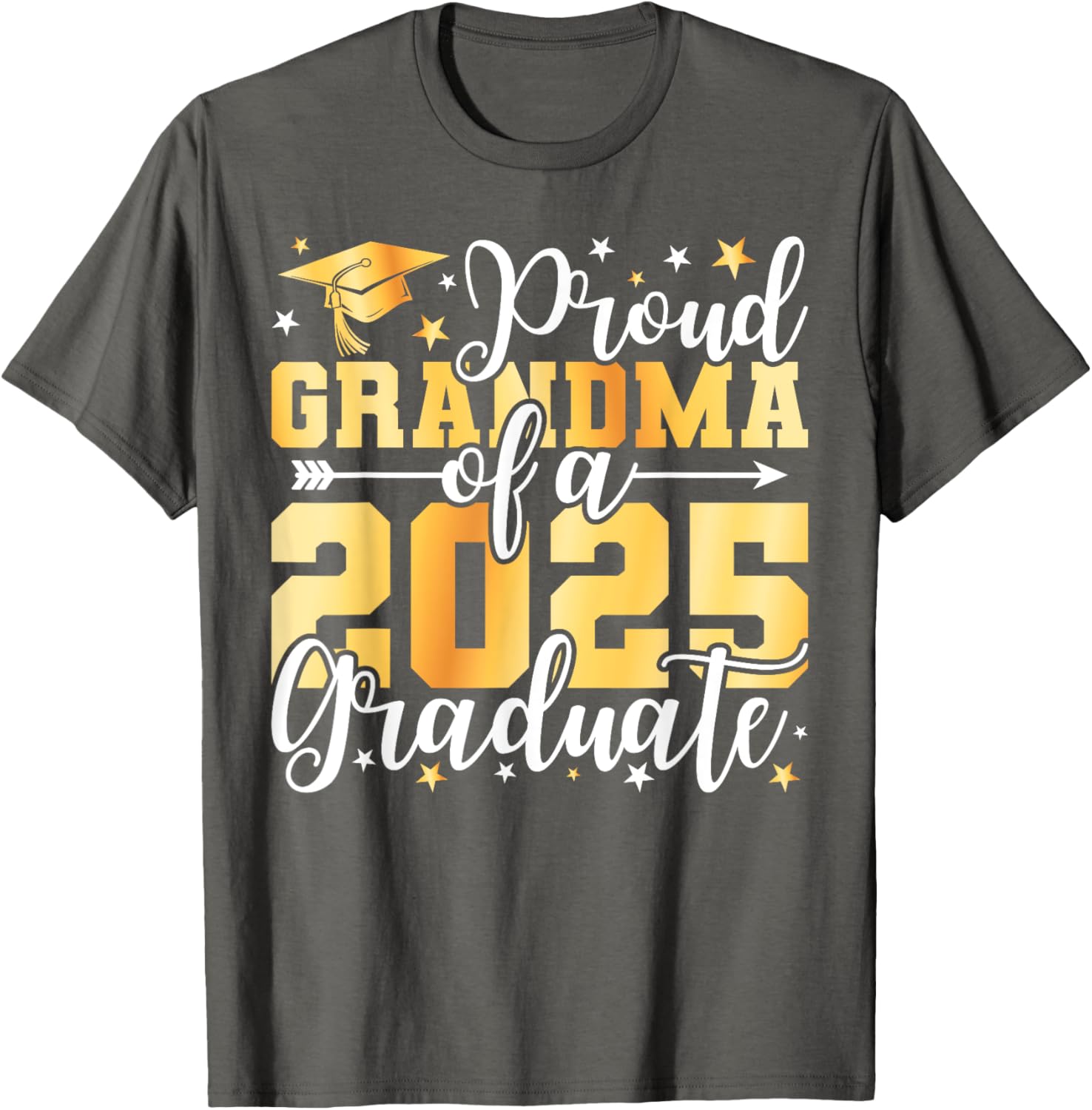Proud Grandma of 2025 Graduate T-Shirt for Graduation Celebrations - 1