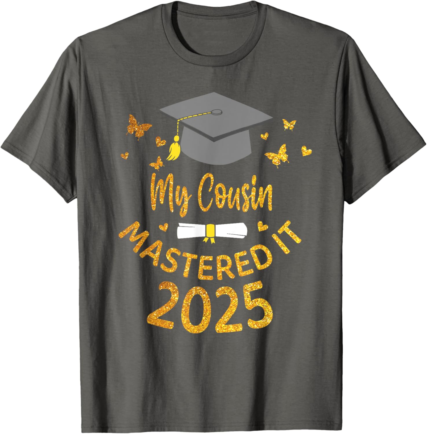 Cousin Masters Degree Graduation 2025 T-Shirt for Proud Family Celebrations - 2