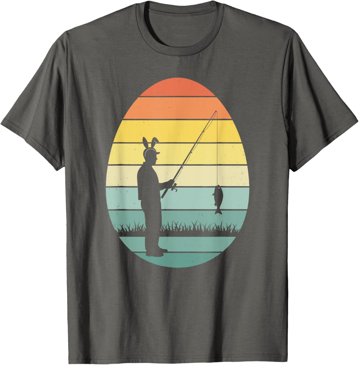 Retro Fishing Easter Egg T-Shirt for Men and Women - Perfect for Easter Fun - 1