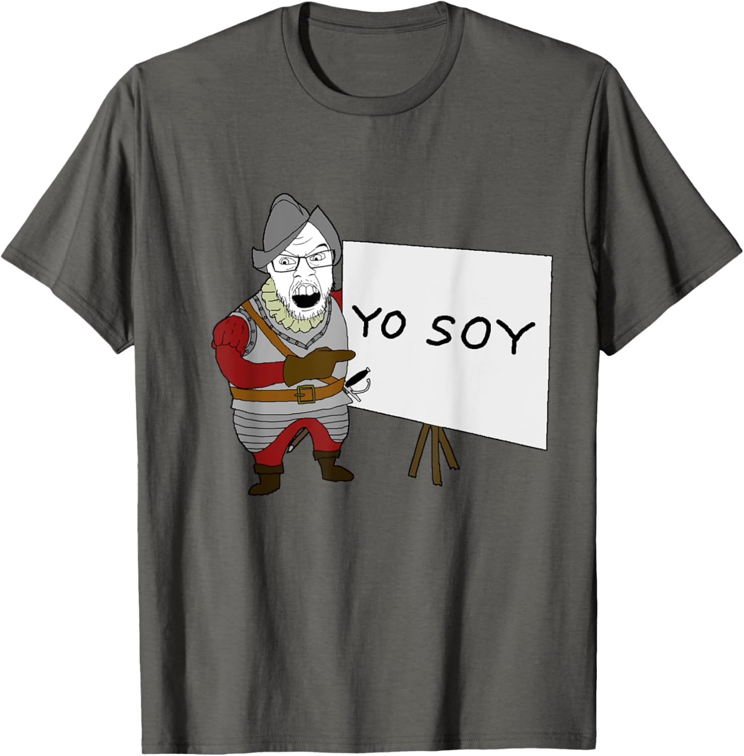 Soyjak Conquistador Wojak Soyboy T-Shirt for Spanish Teachers - 10