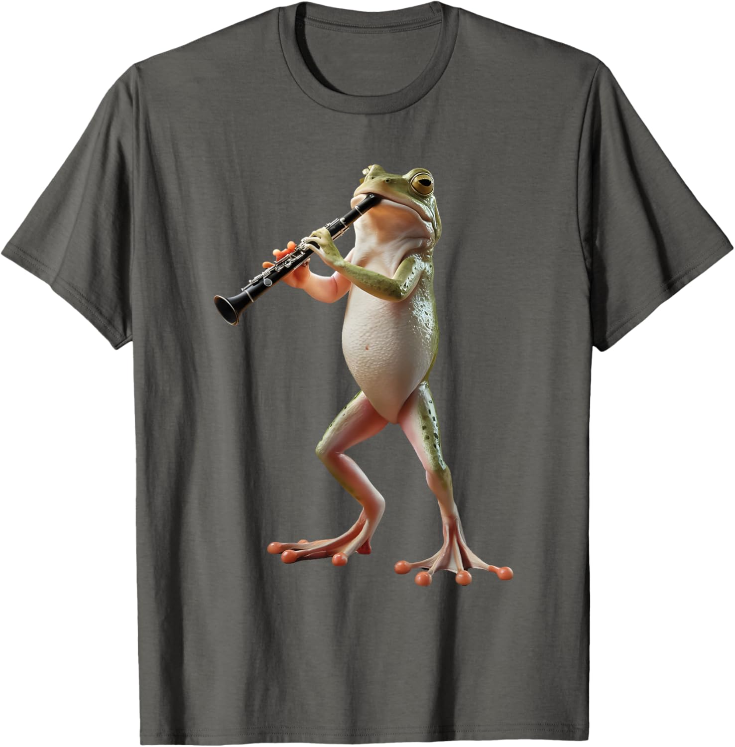 Cute Frog Playing Clarinet T-Shirt for Music Lovers and Nature Fans - 11