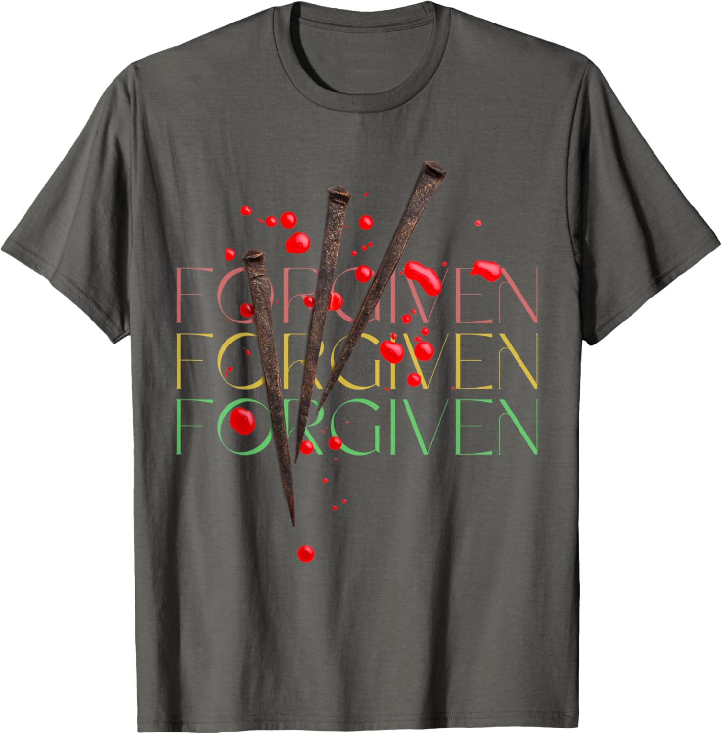 Forgiven Love Jesus T-Shirt Faith Graphic Tee for Christians - 13
