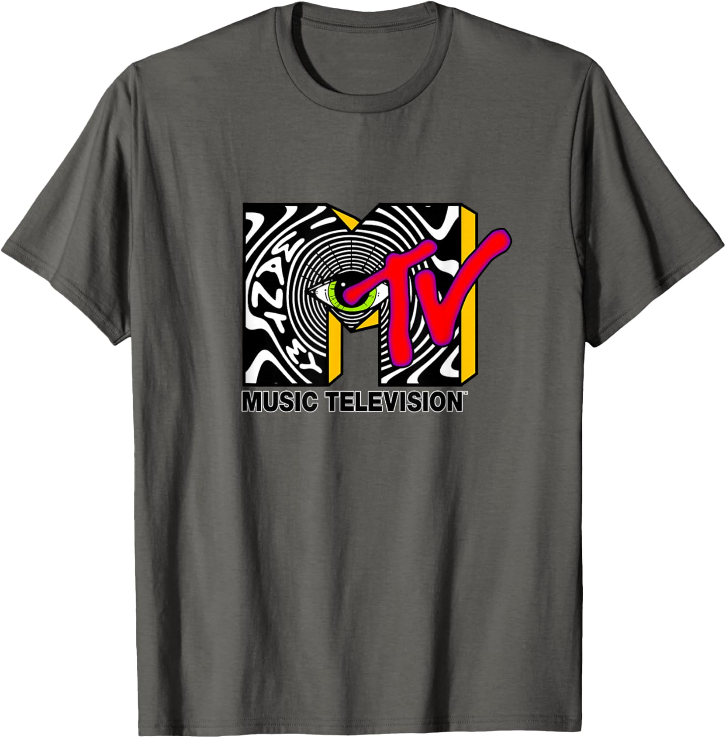 MTV Psychedelic Eye Logo T-Shirt – Unique Optical Illusion Artwear - 9