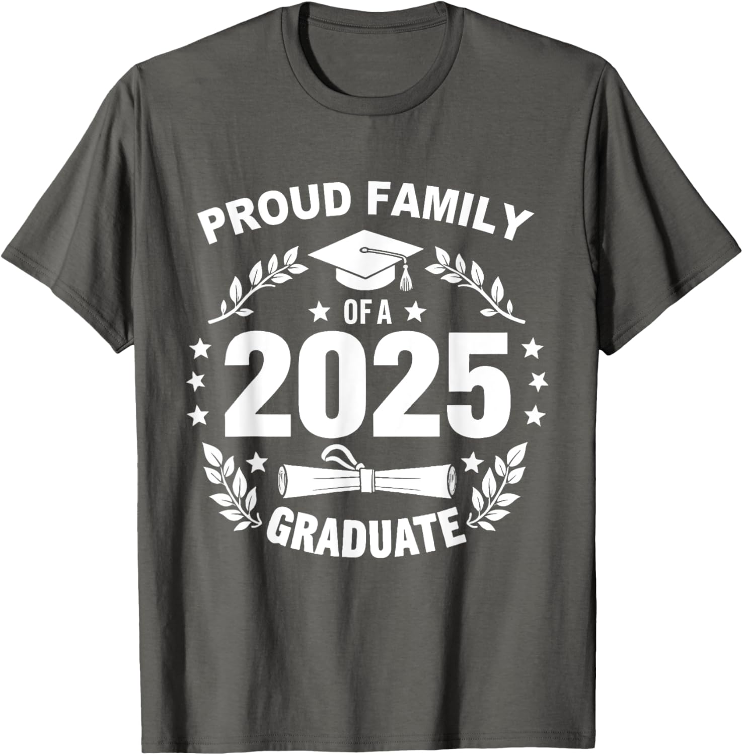 Proud Family Class of 2025 Graduate T-Shirt for Seniors and Families - 12