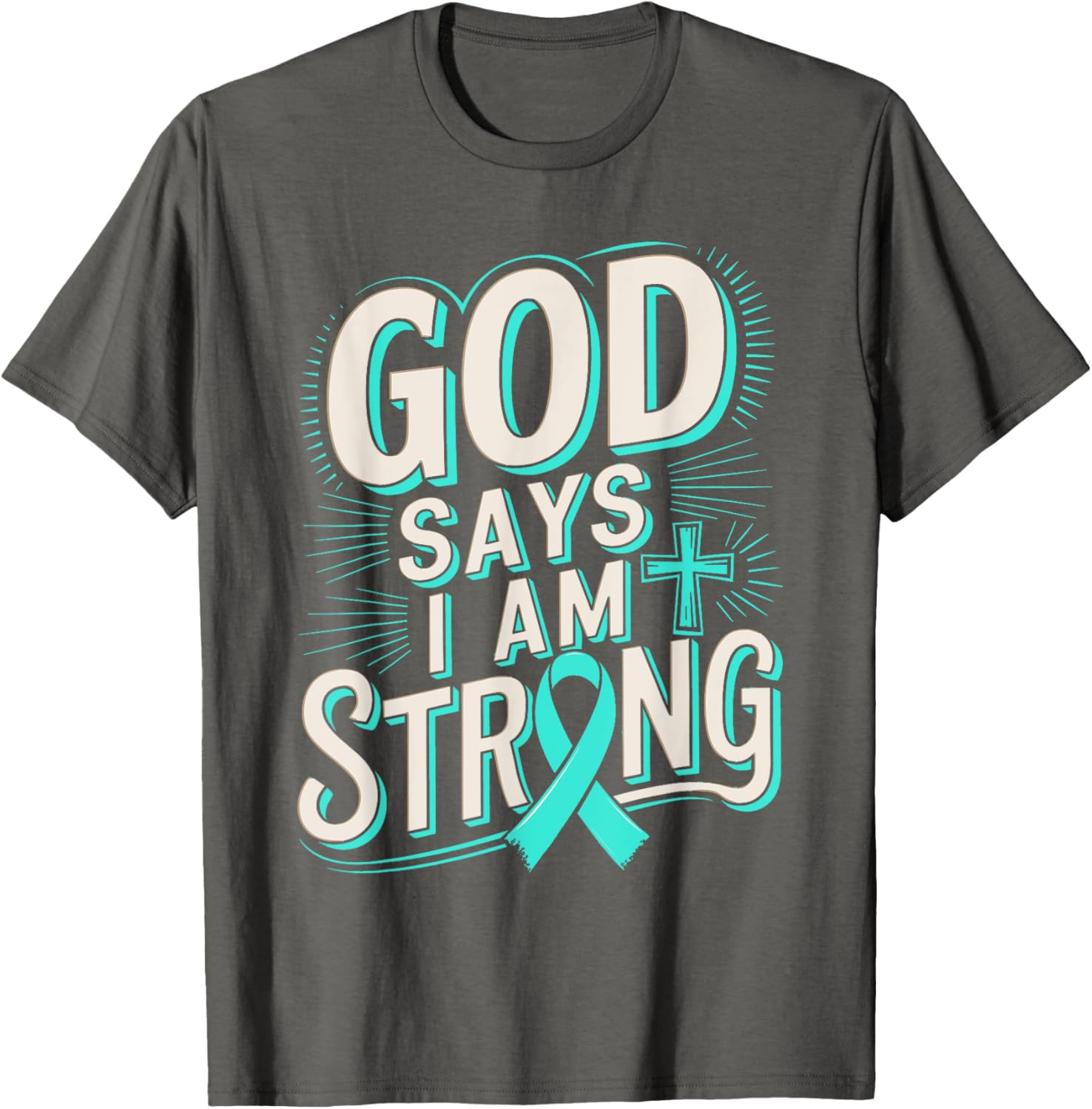 God Says I'm Strong Survivor Dysautonomia Awareness T-Shirt for Supporters - 3