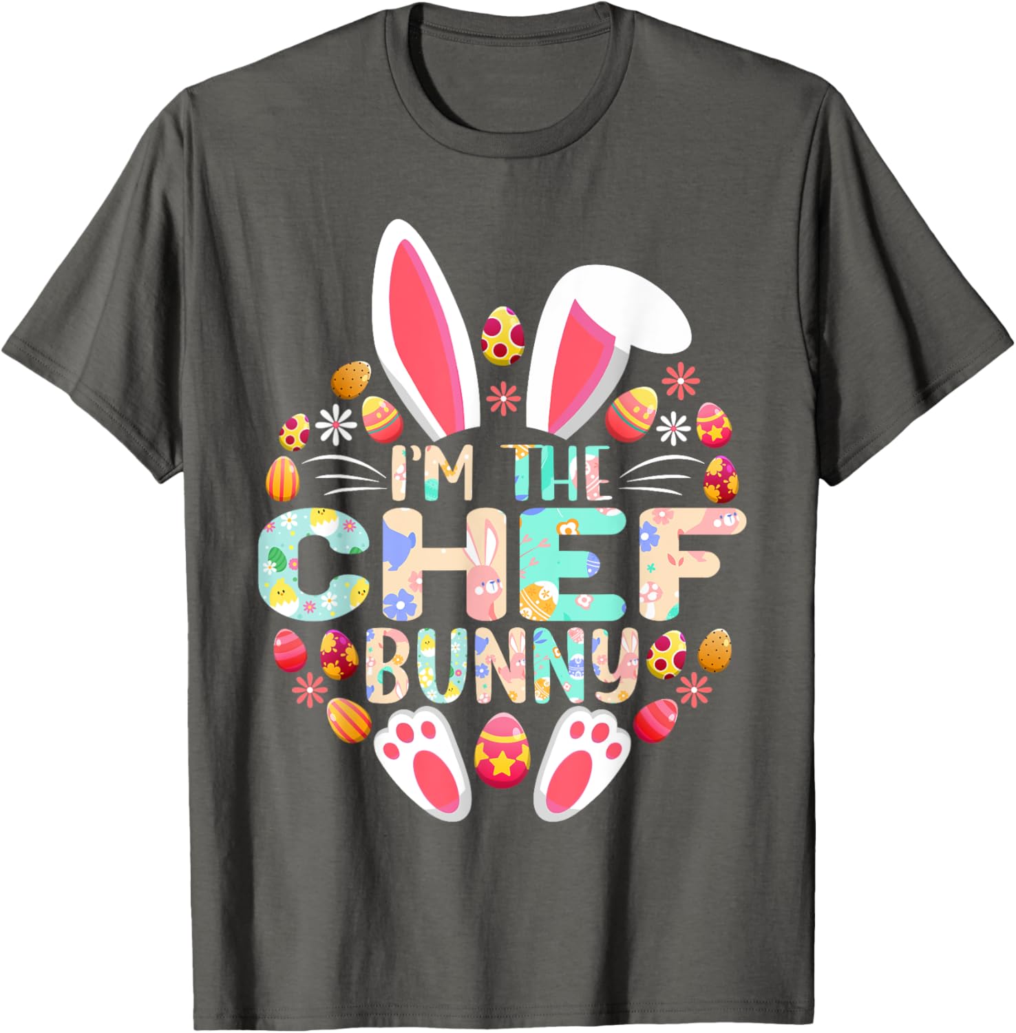 Funny Easter Family Matching T-Shirt I'm The Chef Bunny Design - 4