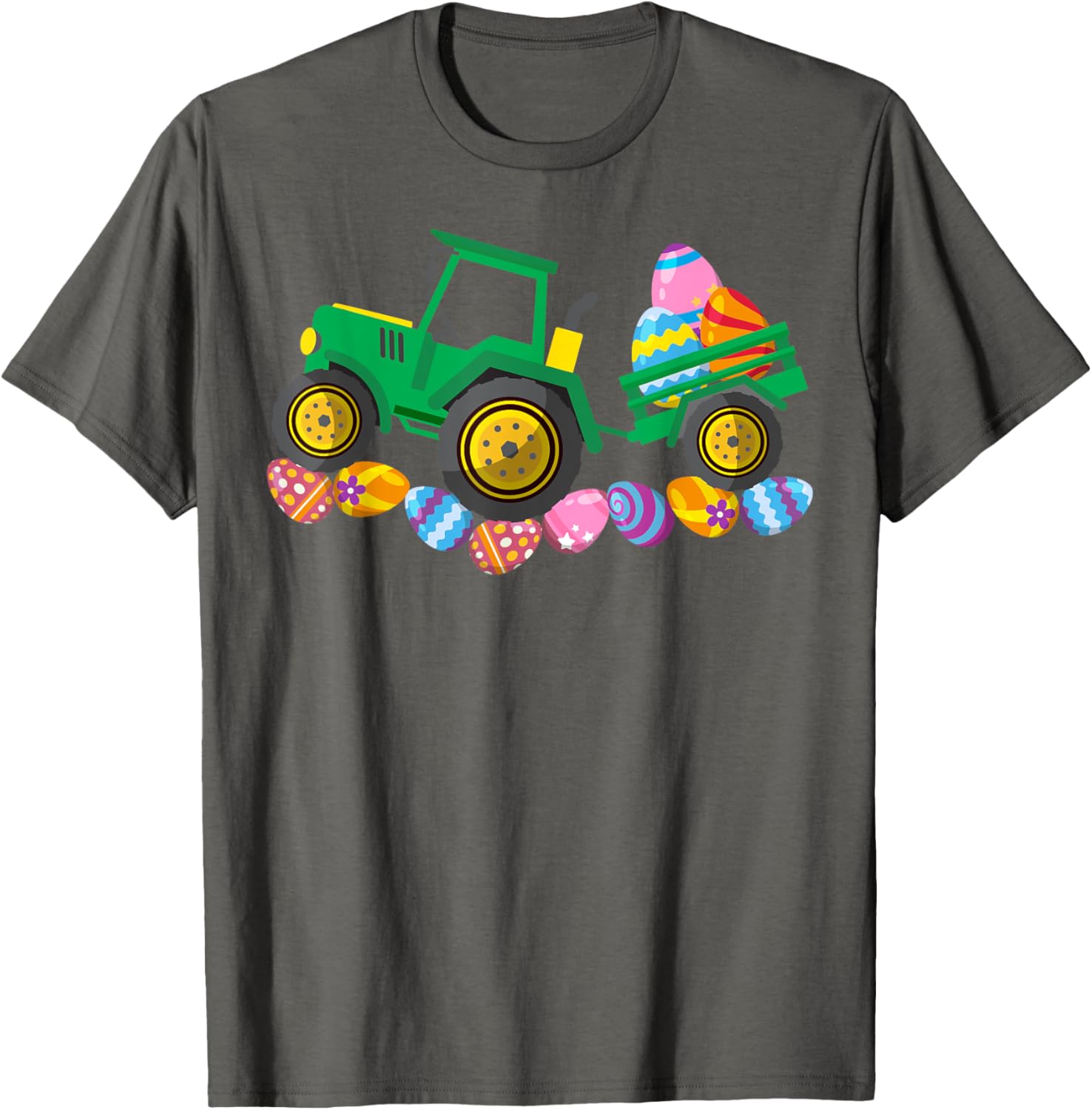 Easter Bunny Toddler T-Shirt for Boys and Girls with Farmer Tractor Eggs - 15