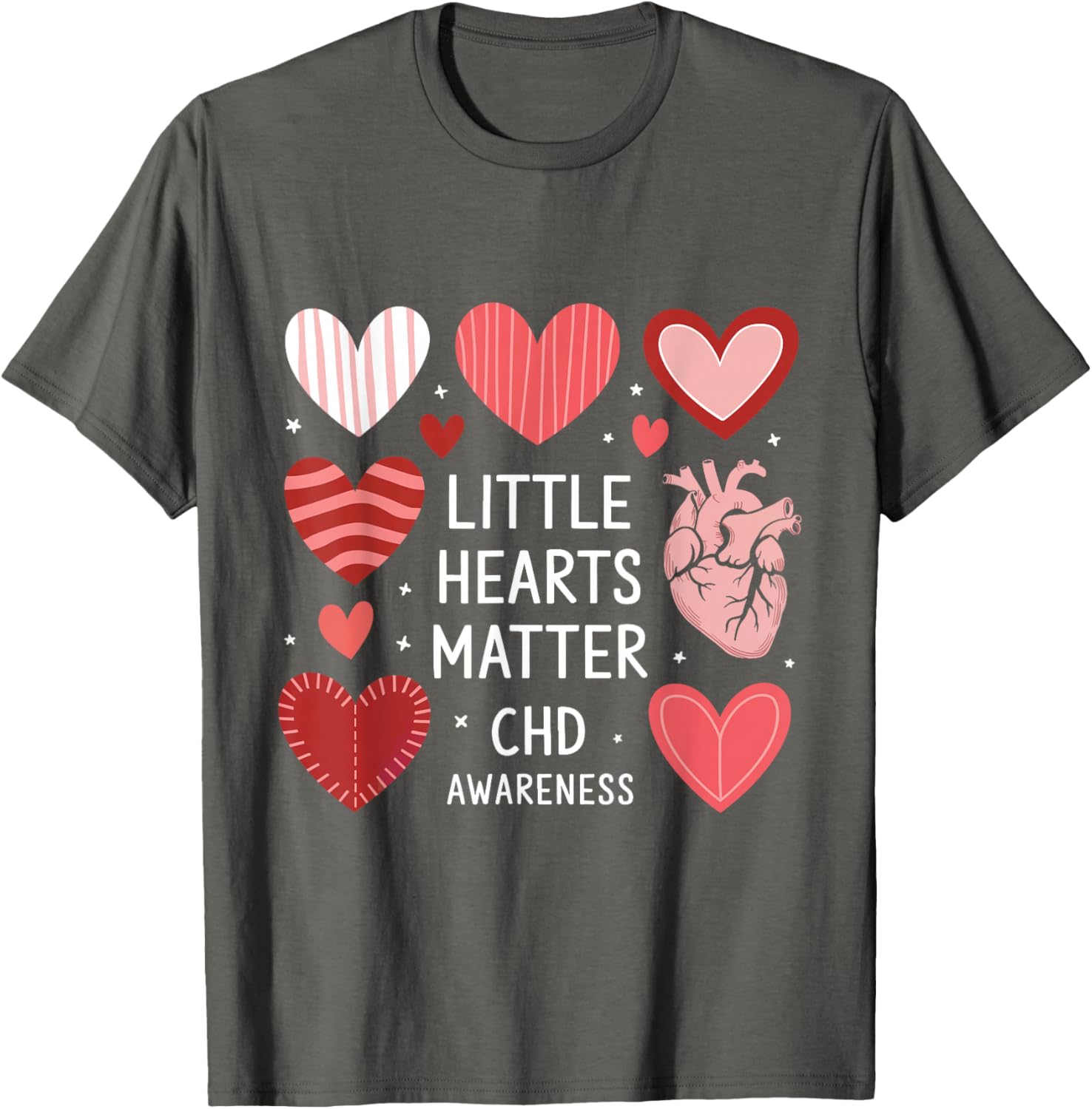 Heart Anatomy Valentine T-Shirt for CHD Awareness - Love with Purpose - 25