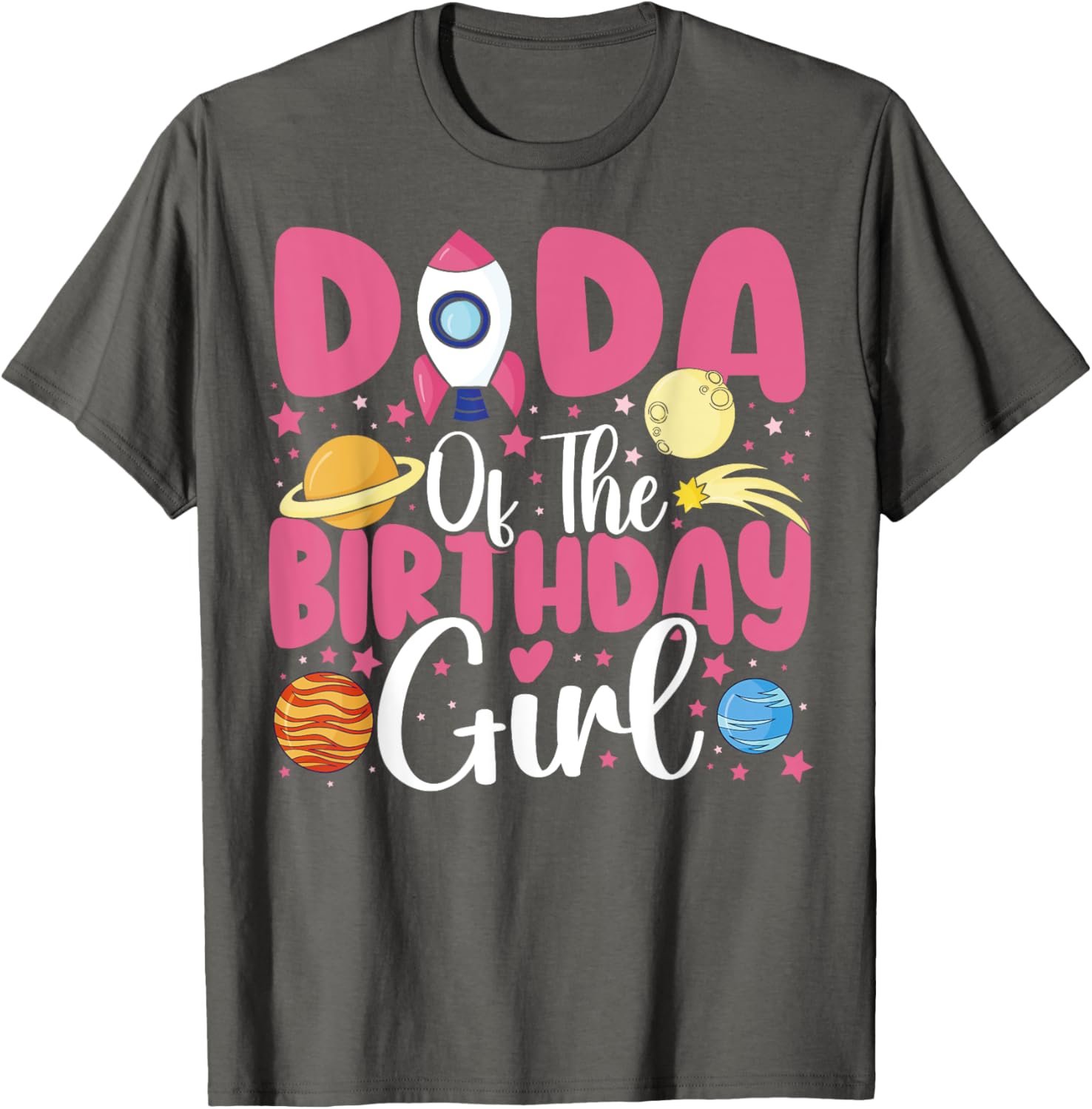 Birthday Girl Astronaut Family T-Shirt for Fun Celebrations - 5