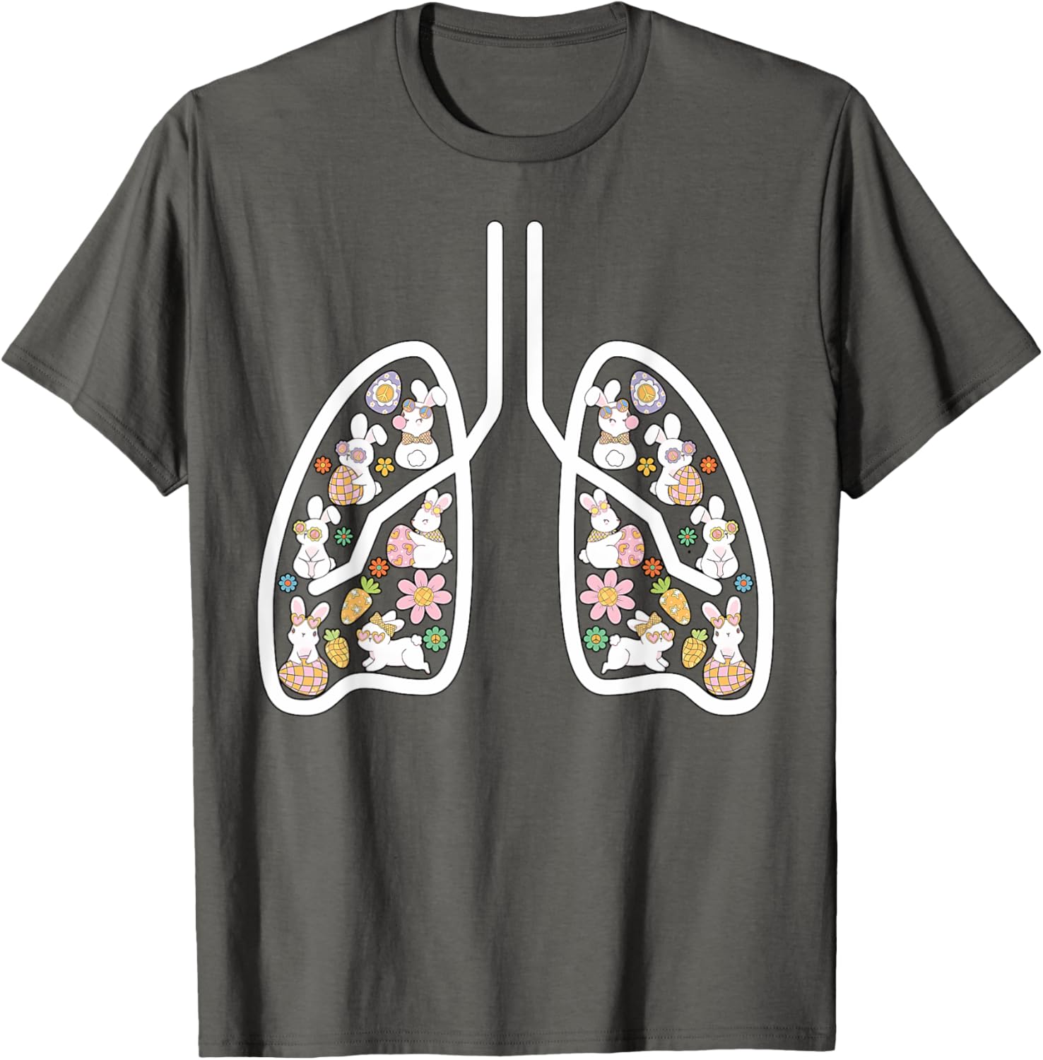 Respiratory Therapist Easter Lungs Nurse T-Shirt for Pulmonologists - 23