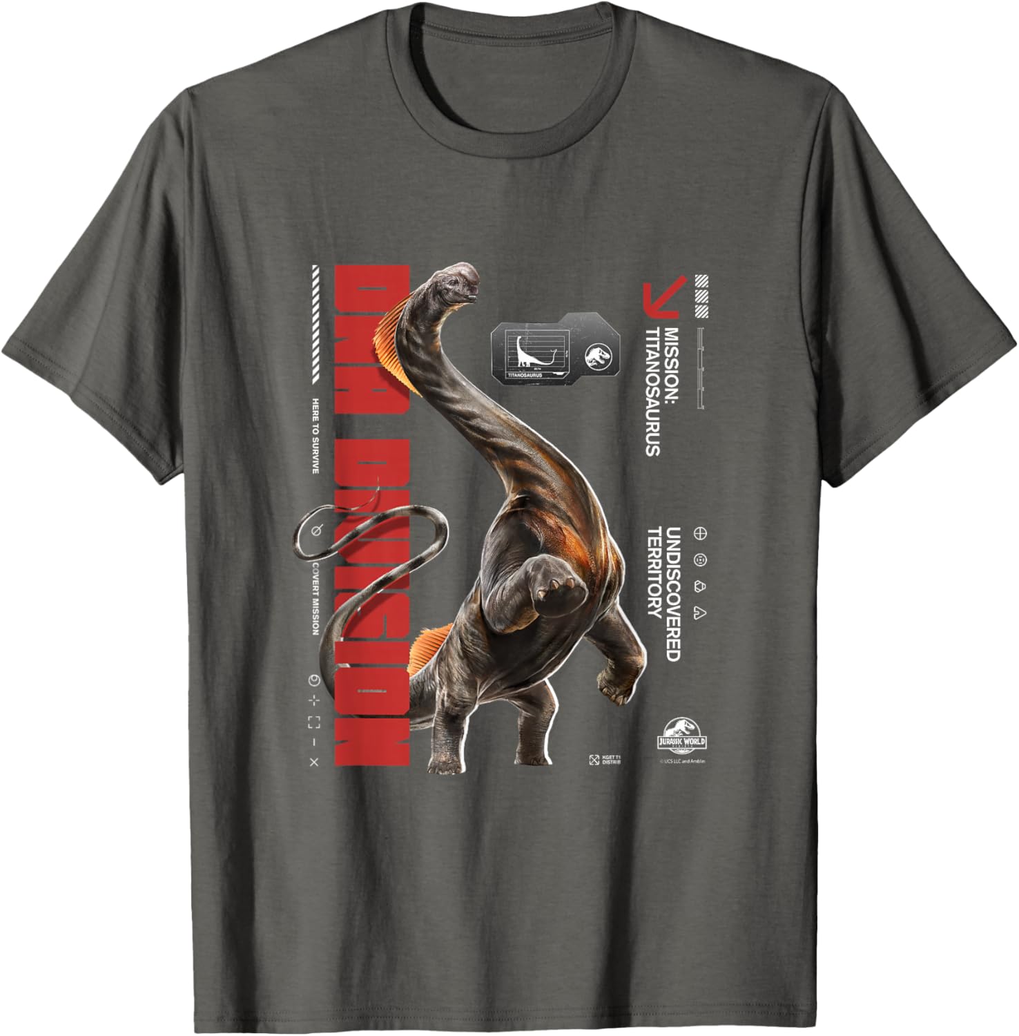 Jurassic World Rebirth Titanosaurus DNA Division T-Shirt for Dino Fans - 10