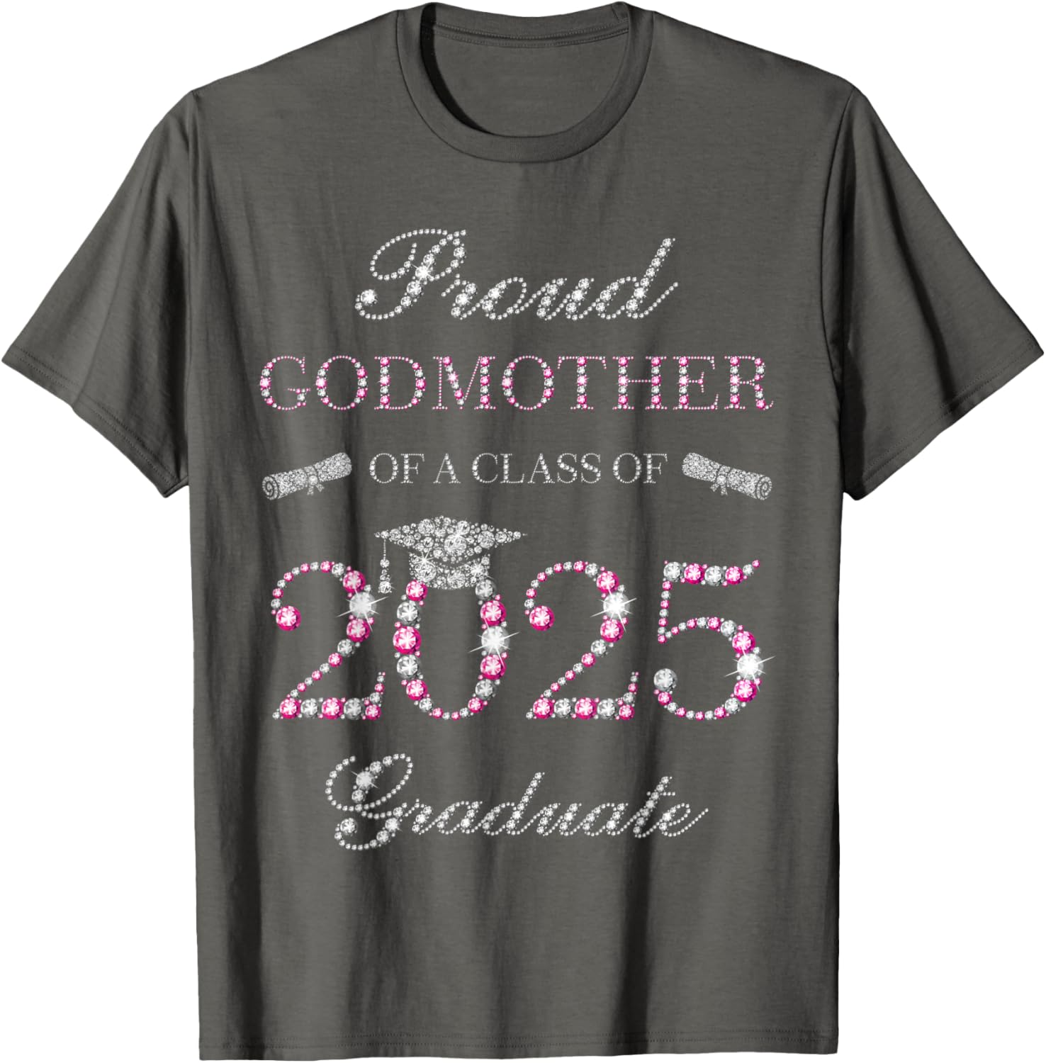 Proud Godmother of a Class of 2025 Graduate T-Shirt for Celebrations - 4