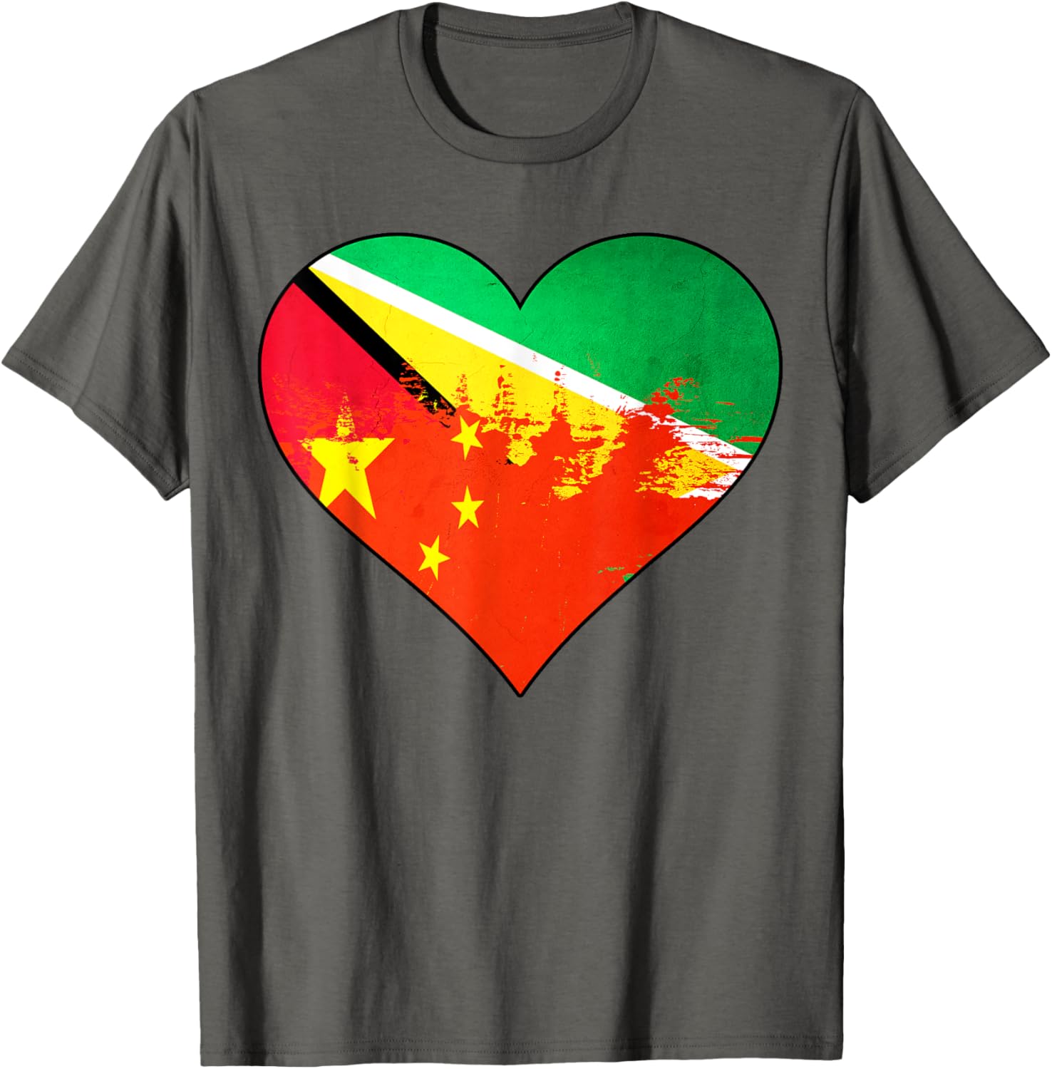 Guyanese and Chinese Heritage Flag T-Shirt for Cultural Pride and Style - 14