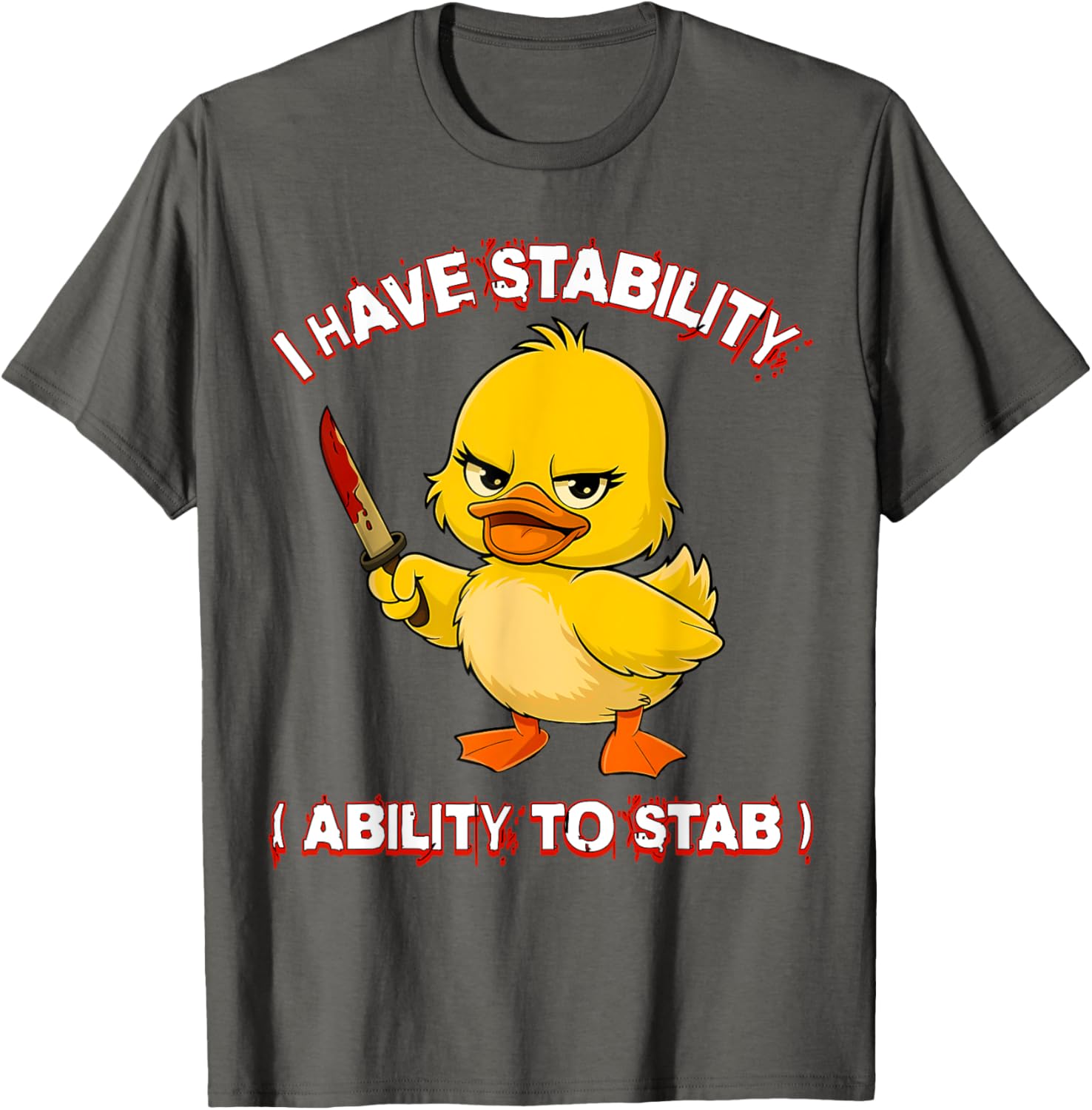 Funny Sarcastic Stability Ability Duck Meme T-Shirt for Unique Style - 13