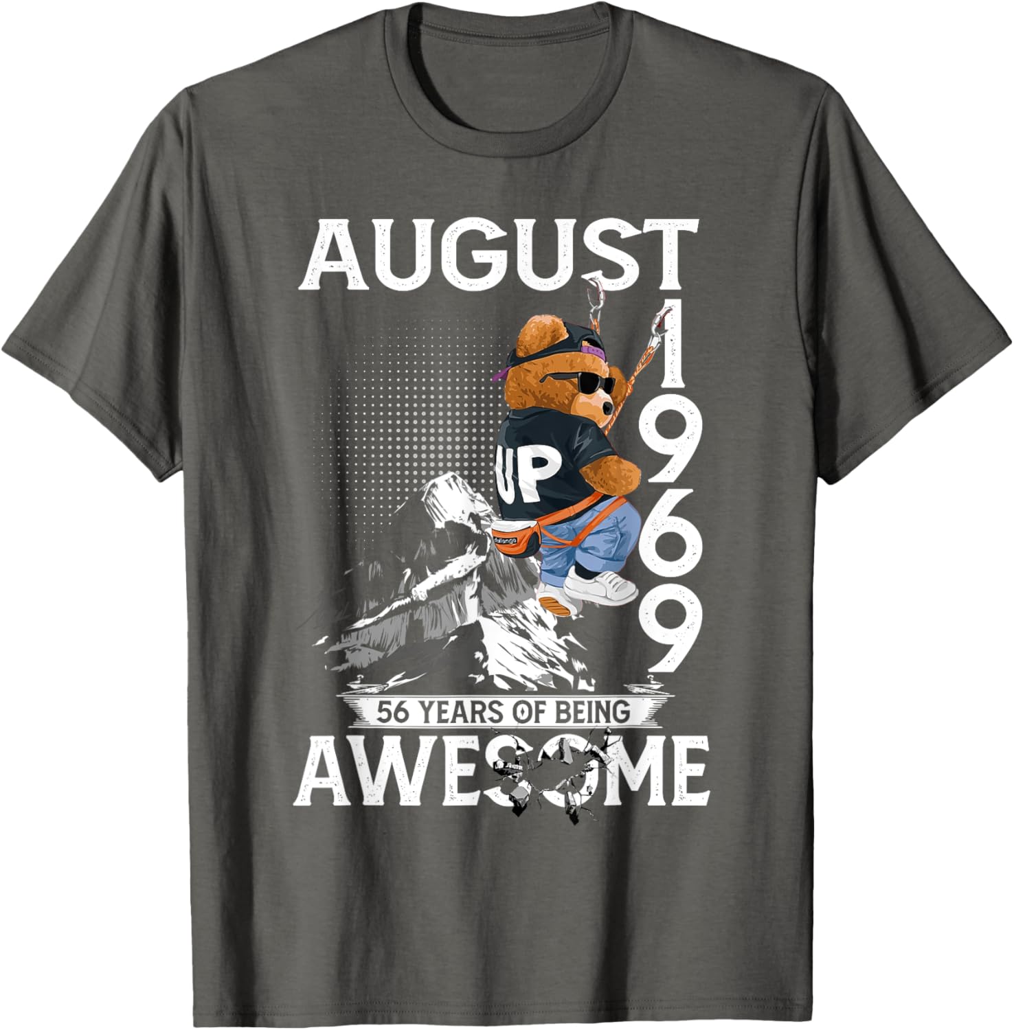 56th Birthday Bear Legends August 1969 T-Shirt for Men Gifts - 26