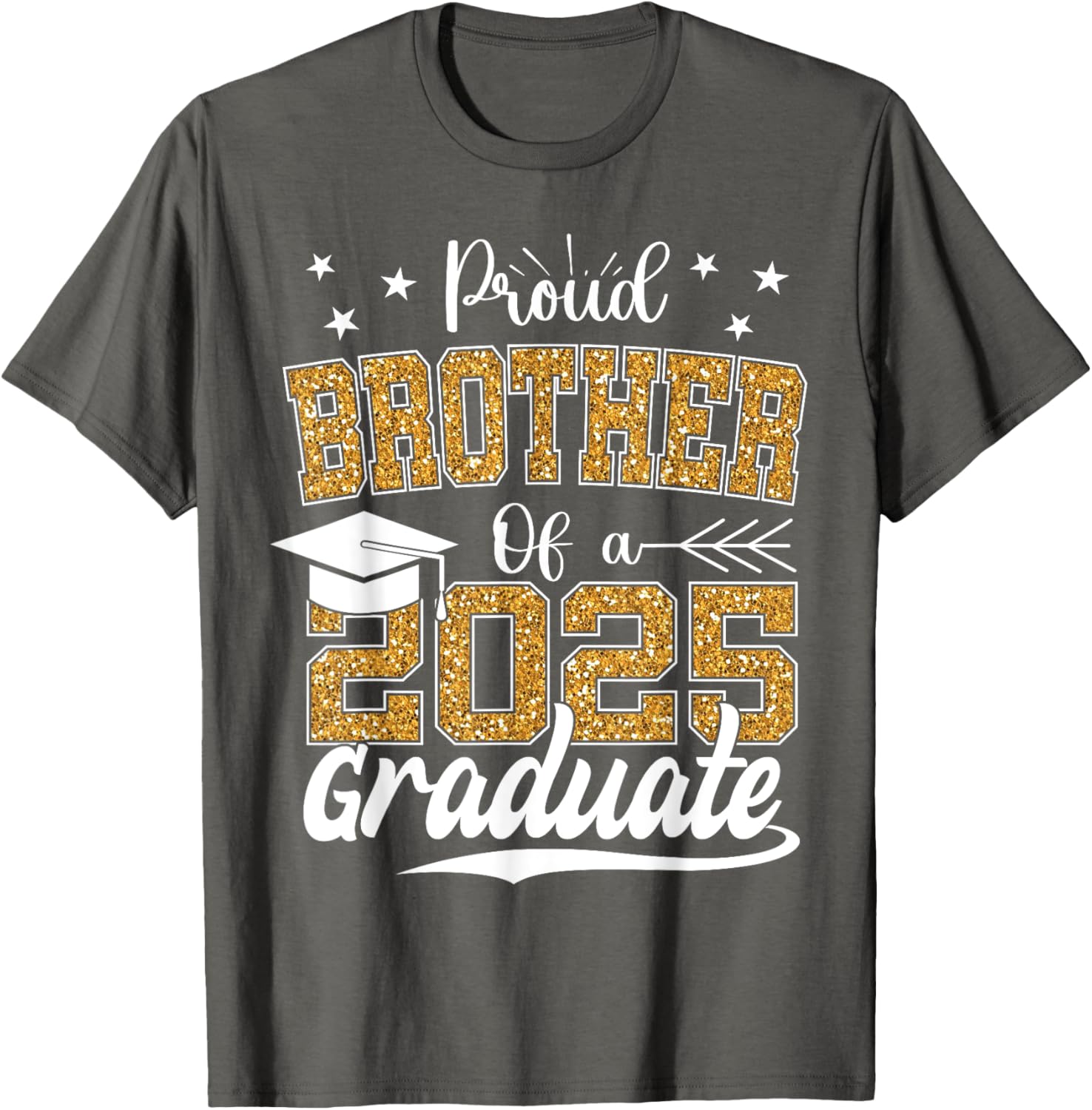 Proud Brother Class of 2025 Graduation T-Shirt for Celebrating Seniors - 9