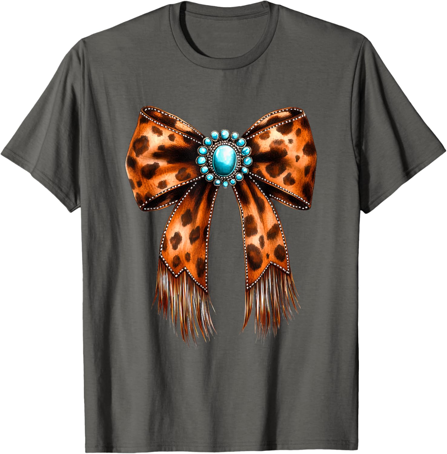 Coquette Cowgirl Leather Bow Western T-Shirt for Girls and Women - 9