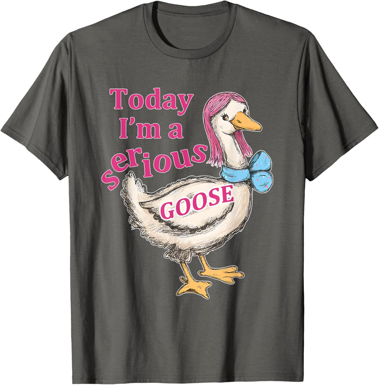 Funny Today I'm A Serious Goose T-Shirt for Humor Lovers - 18