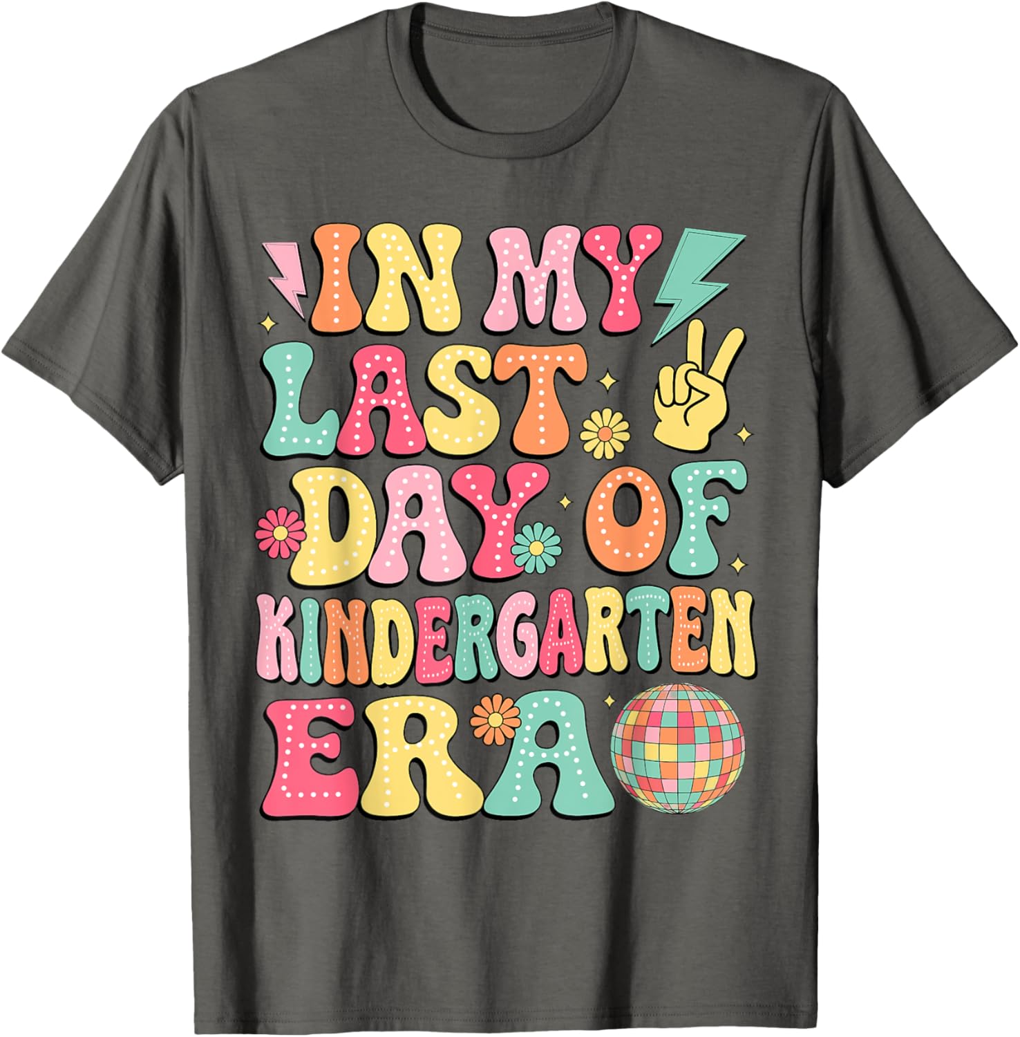Groovy Last Day of Kindergarten T-Shirt for Fun Graduation Celebrations - 16