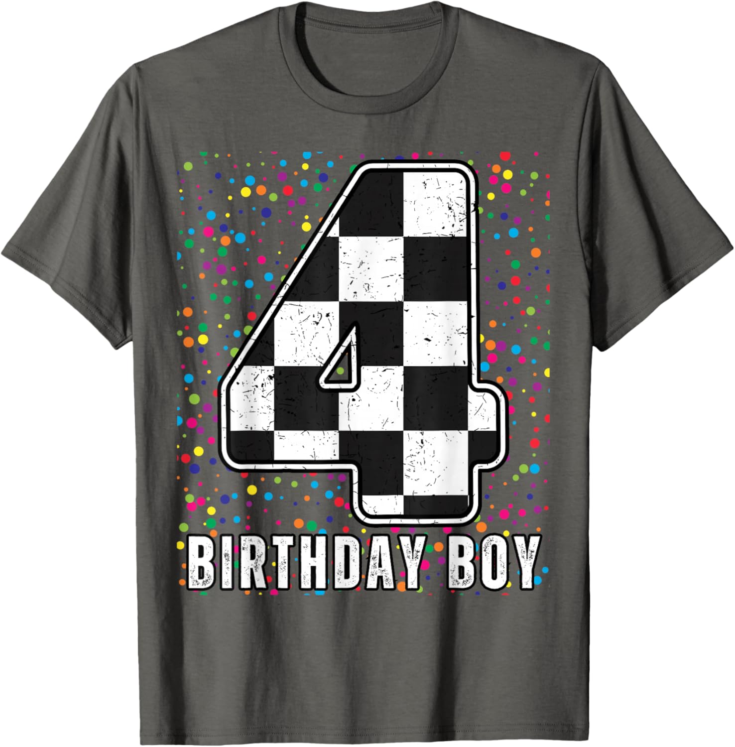 It's My 4th Birthday Racing Car Shirt for Boys Fun Family T-Shirt - 2