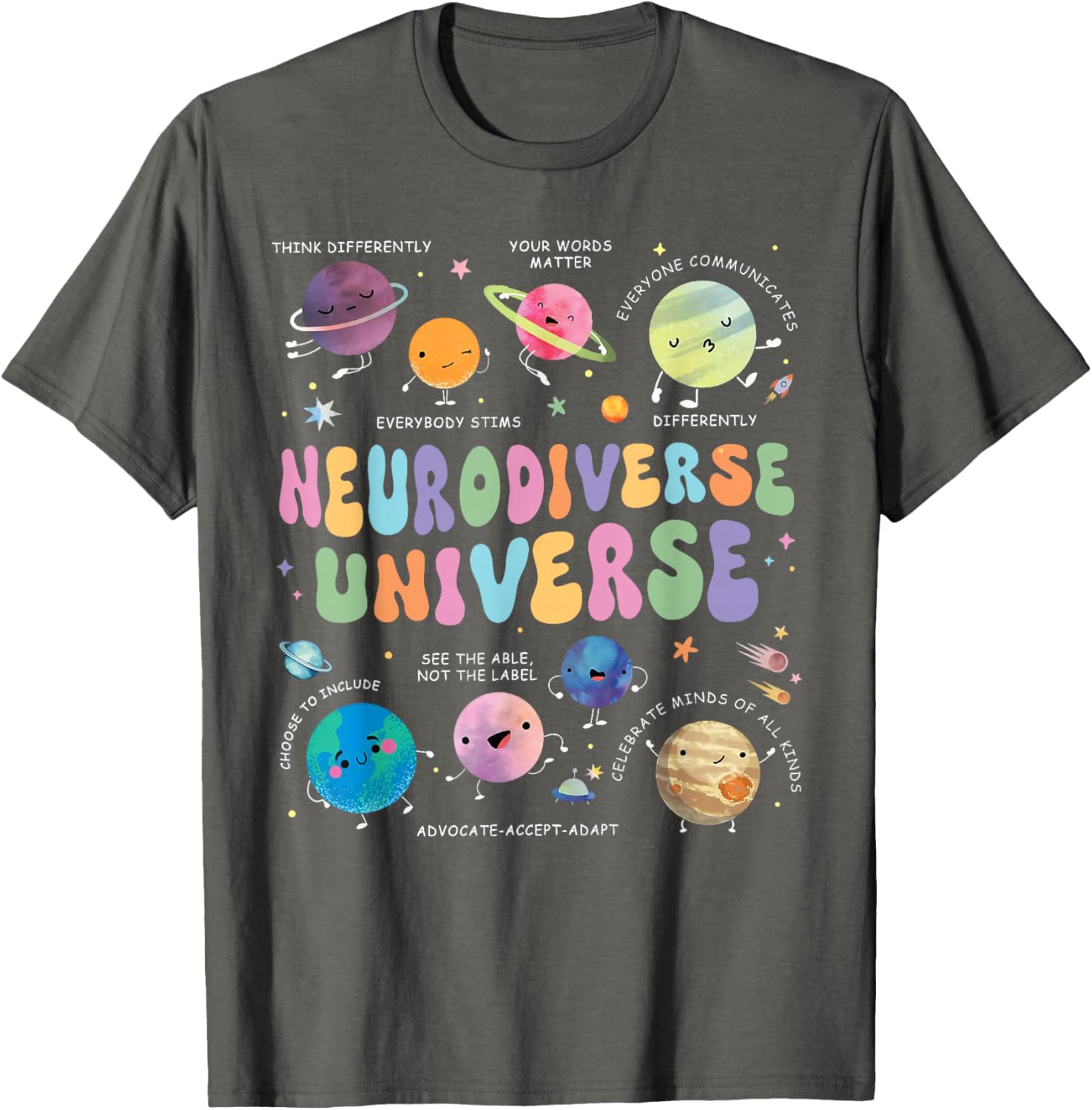 Neurodiverse Universe Autism Awareness T-Shirt for Understanding and Acceptance - 10