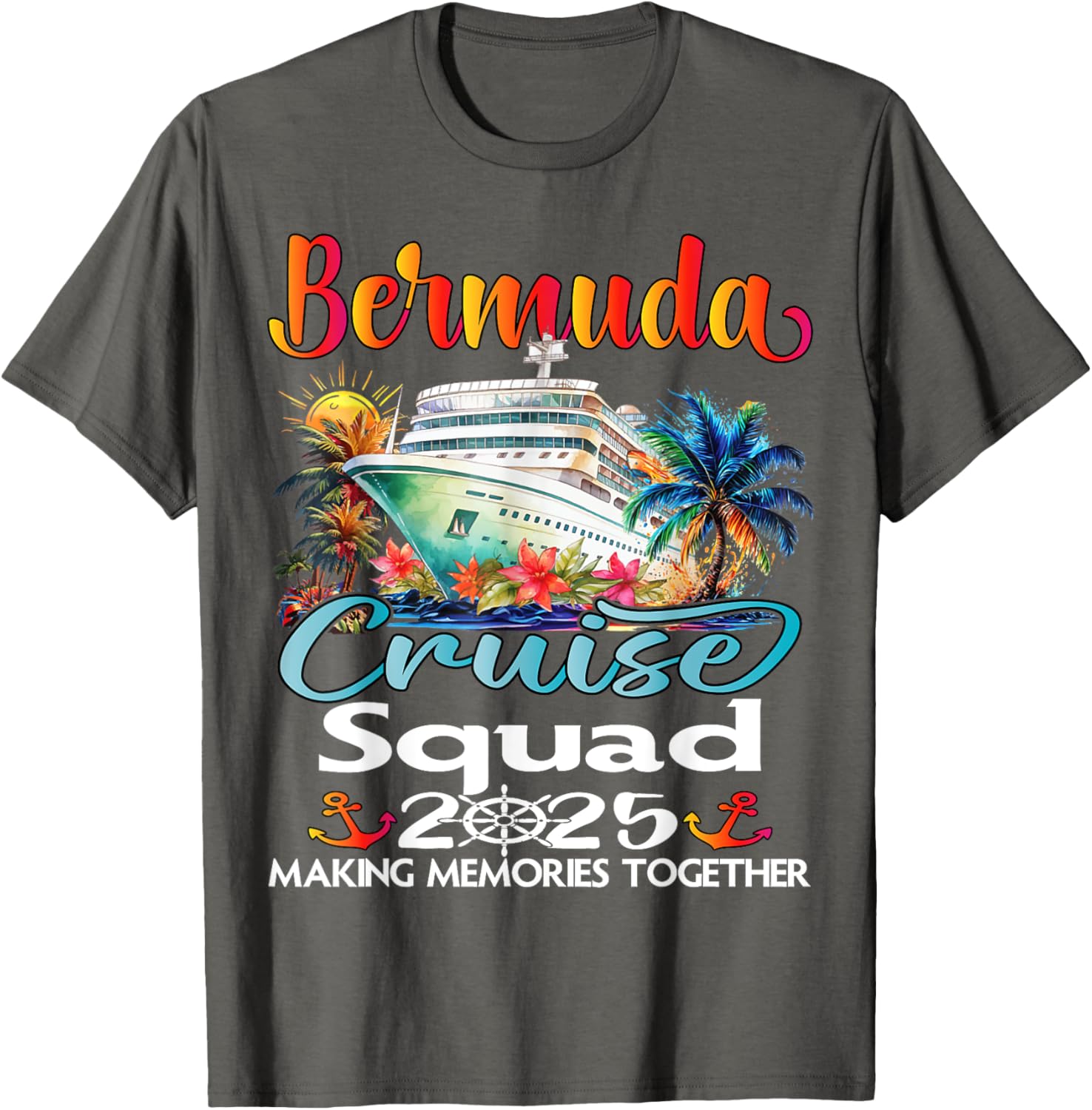 Bermuda Cruise Squad 2025 Family T-Shirt for Fun Adventures at Sea - 6
