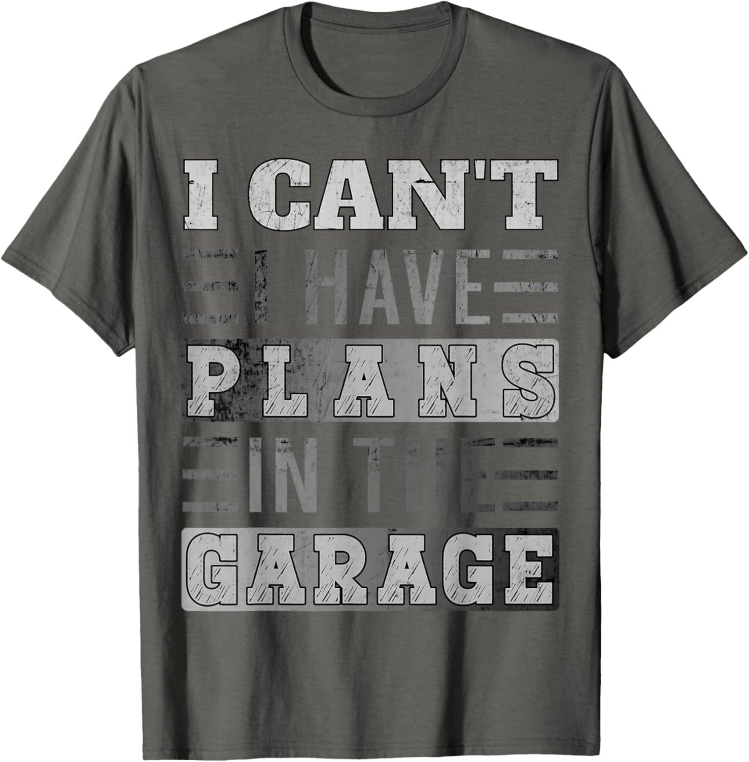 Funny Retro Car Mechanic T-Shirt I Can't I Have Plans In The Garage - 3