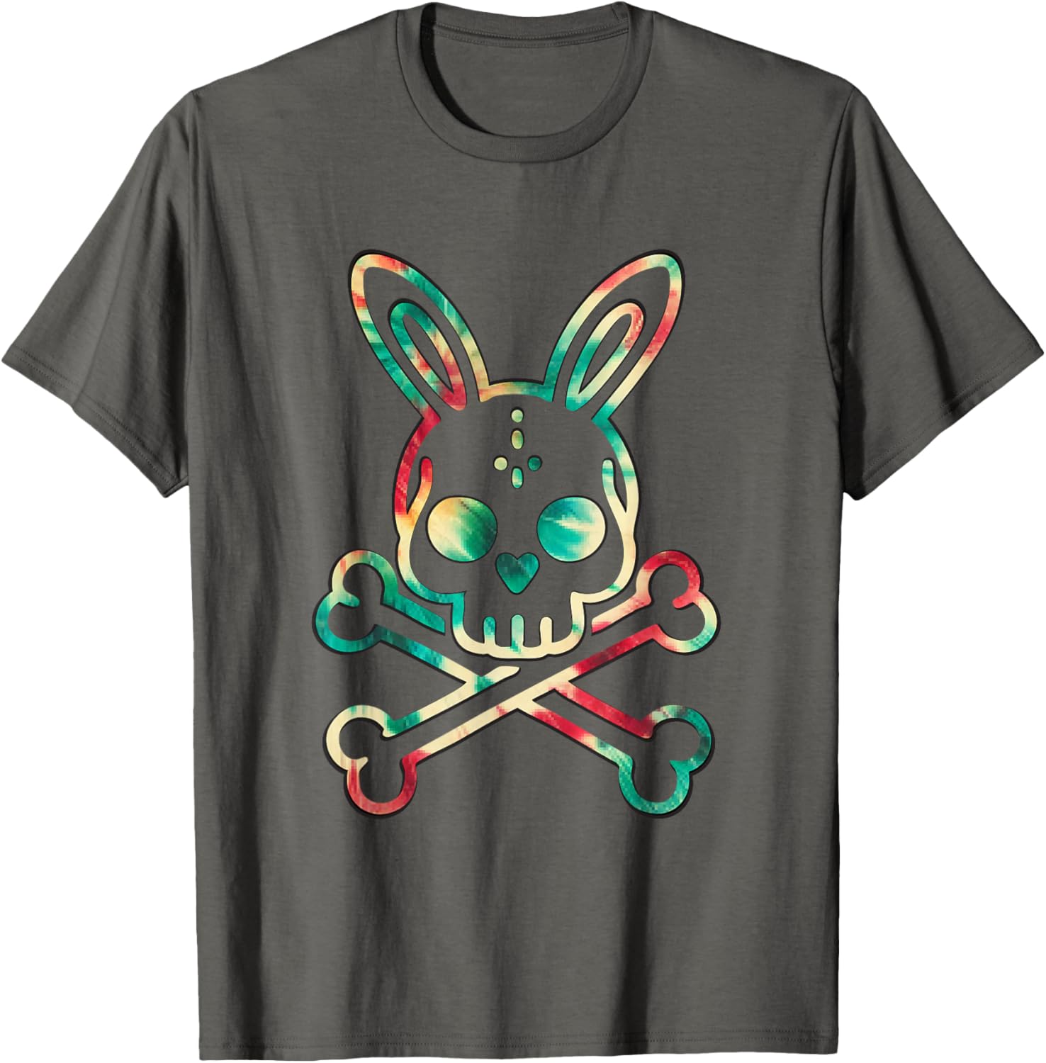Tie Dye Bunny Skull Rabbit Skeleton Men’s T-Shirt for Unique Style - 6
