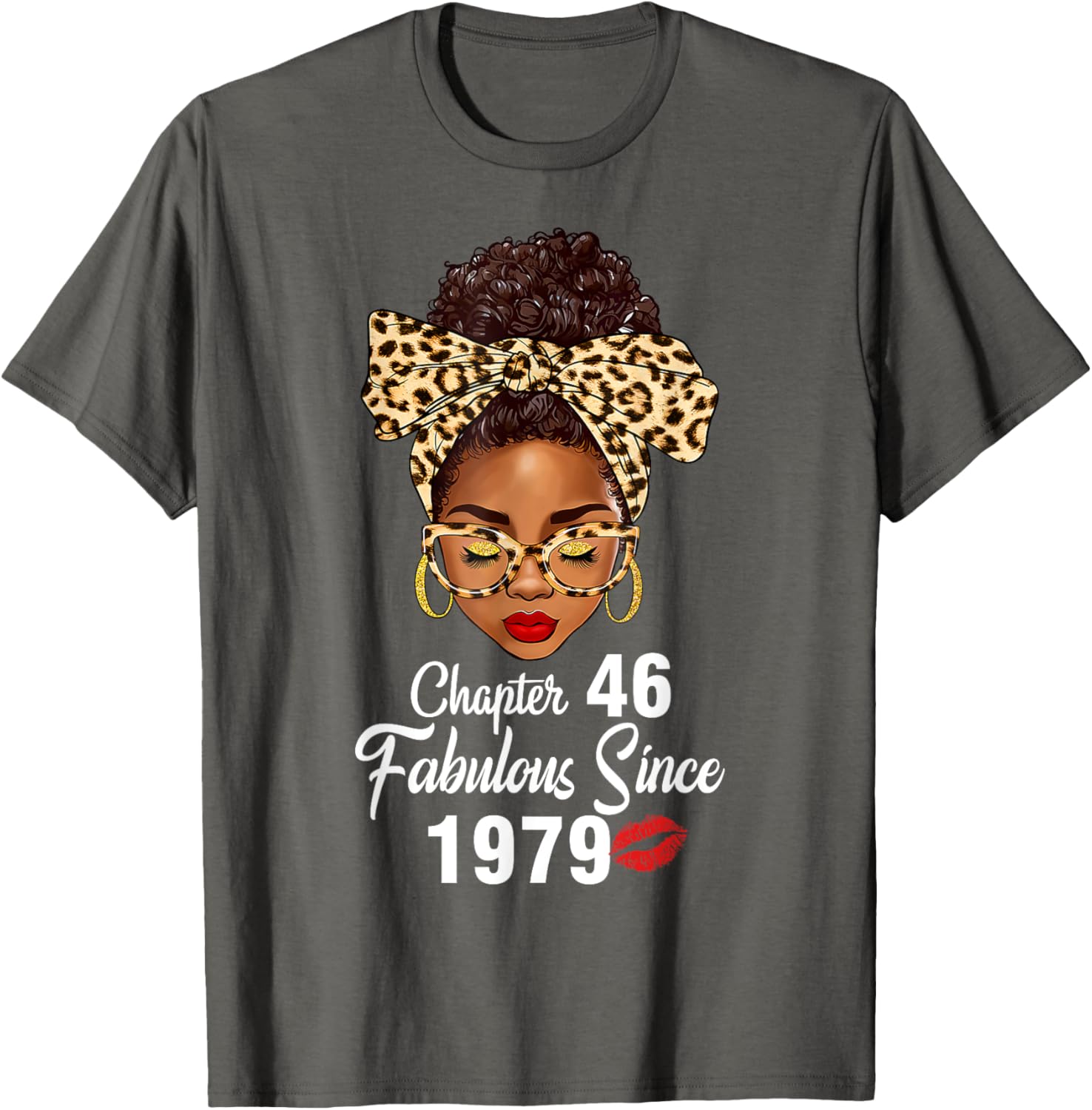 Fabulous Since 1979 46th Birthday Leopard T-Shirt for Women - 1
