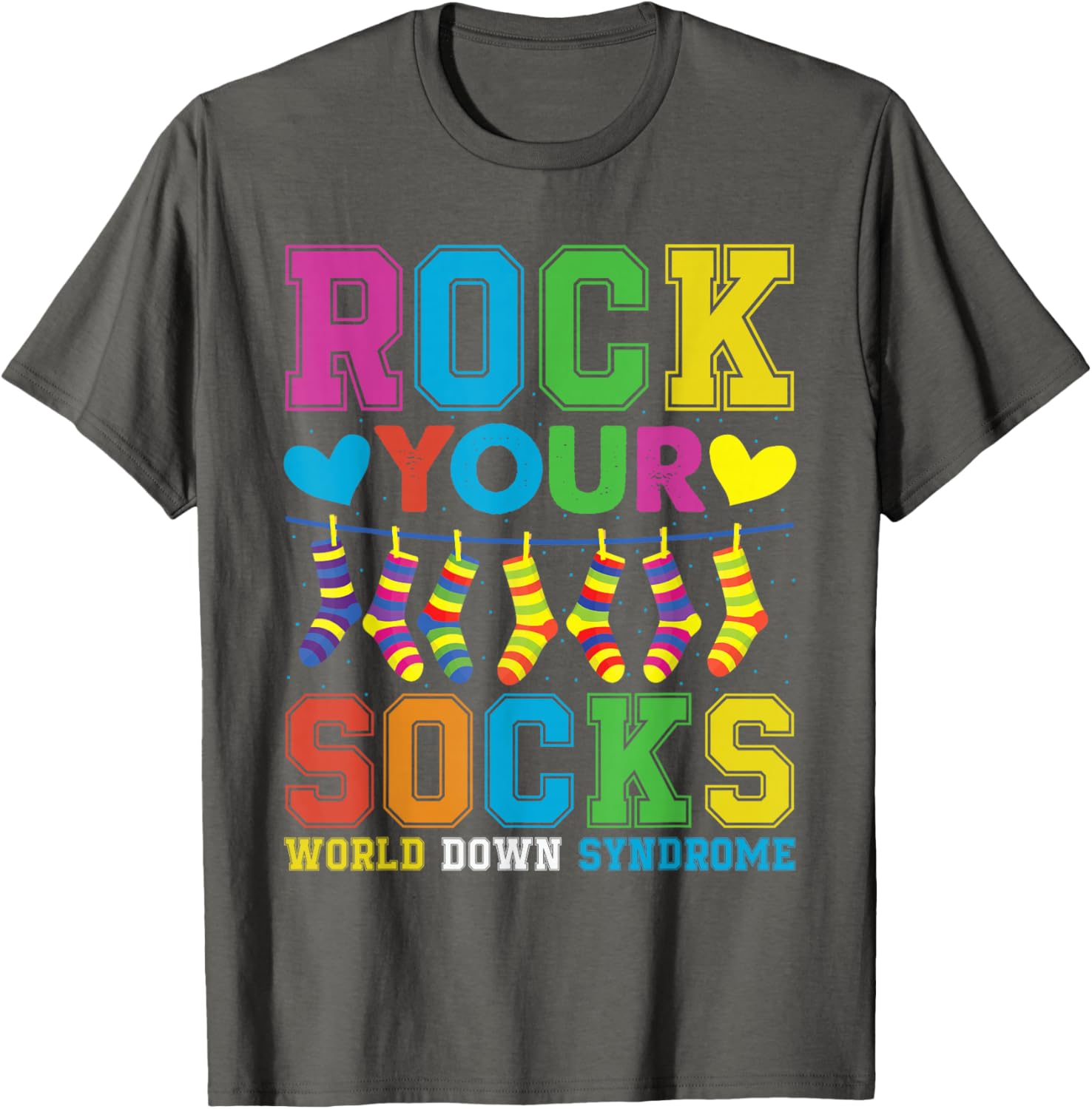 Rock Your Socks Down Syndrome Awareness T-Shirt for Kids 2025 - 2