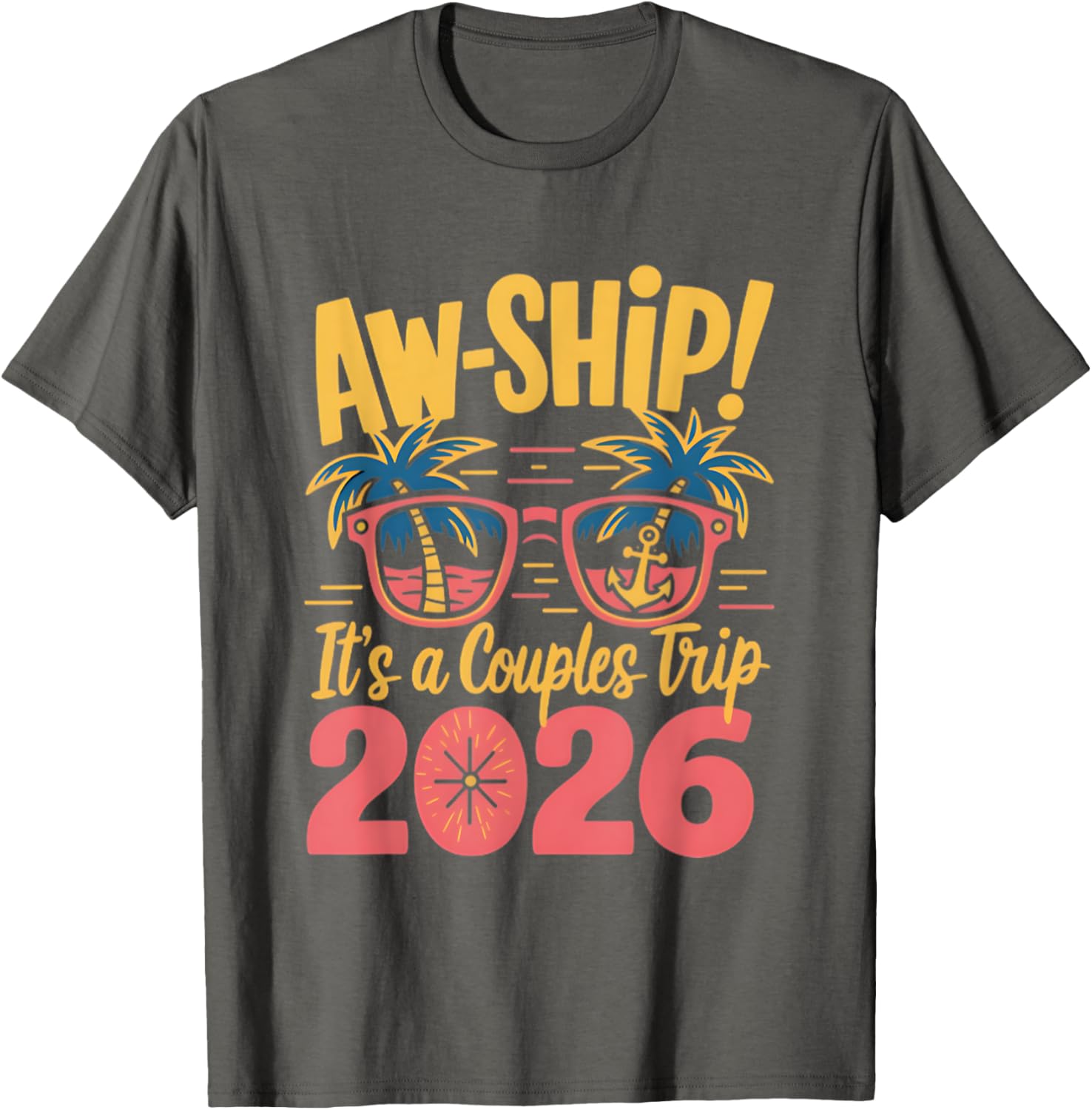 Couples Trip Cruise T-Shirt 2026 Fun Vacation Apparel for Couples - 3