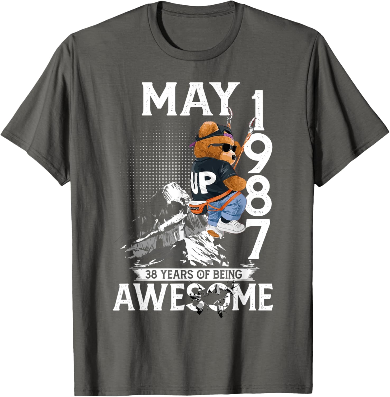 38th Birthday Bear Legends May 1987 T-Shirt for Men Casual Wear - 10