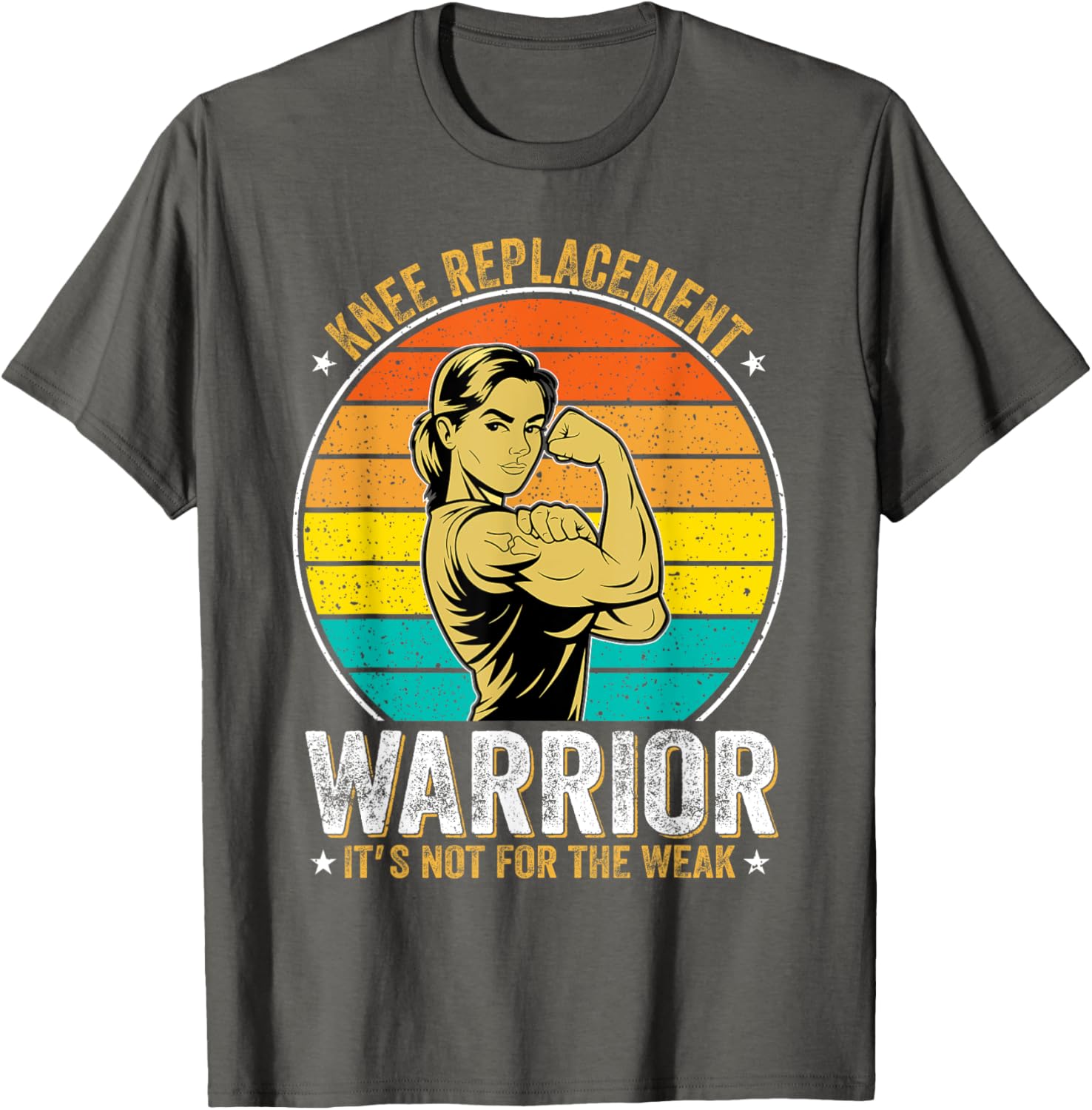 Knee Replacement Warrior Strong Women T-Shirt Empowering Apparel - 3