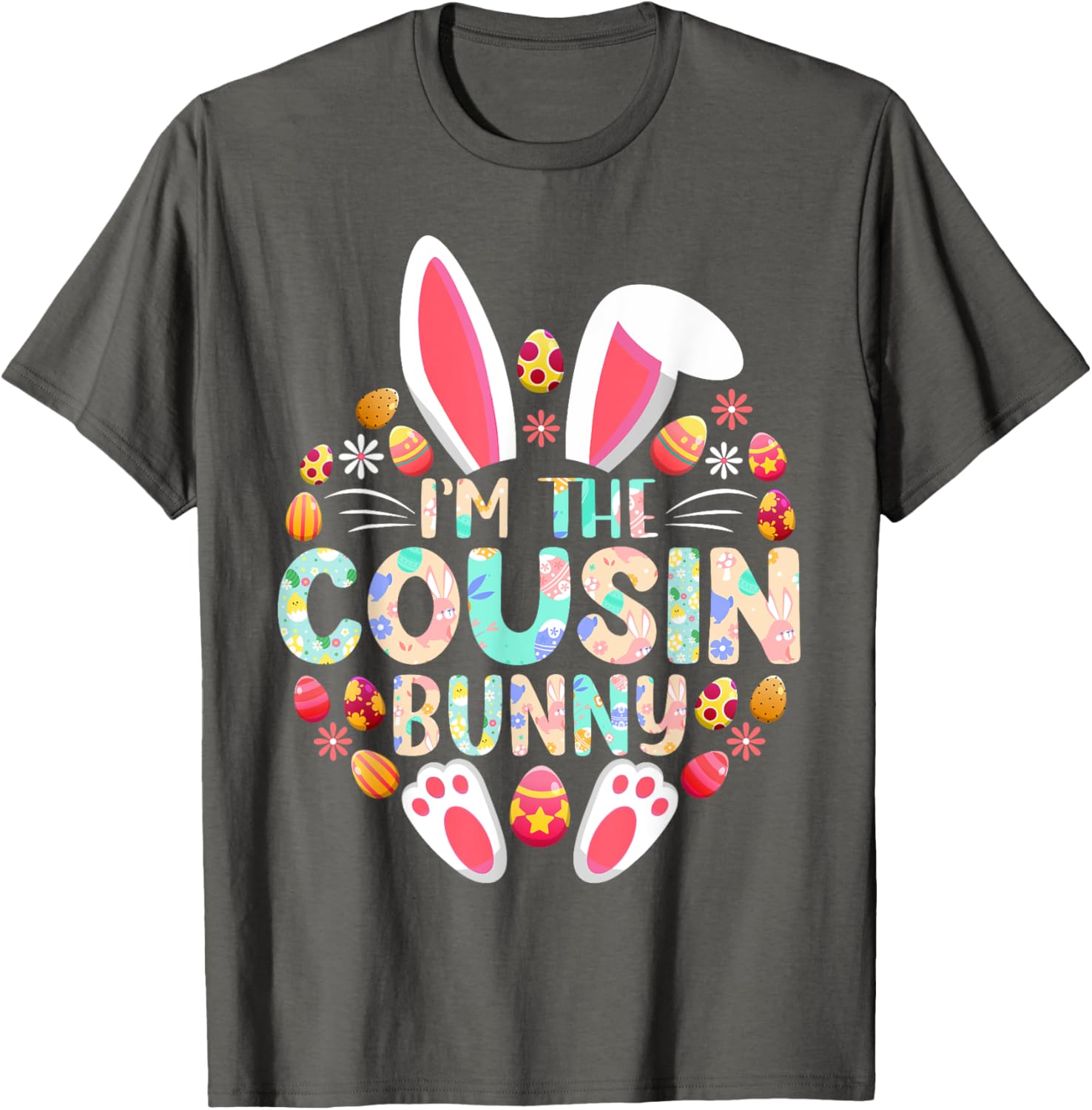 Funny Easter Bunny Family Matching T-Shirt for Cousins and Kids - 1
