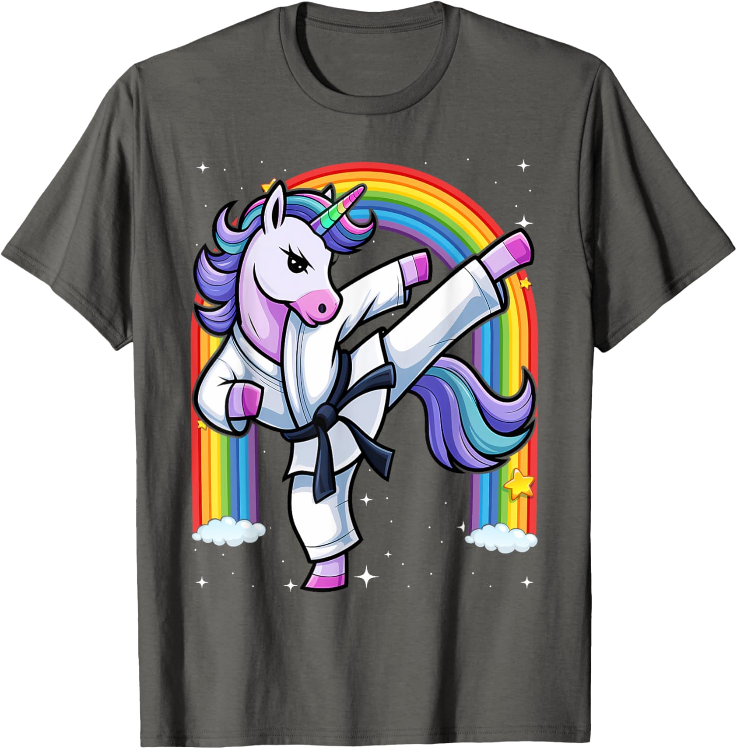 Funny Unicorn Karate Girl Taekwondo T-Shirt for Martial Arts Fans - 8