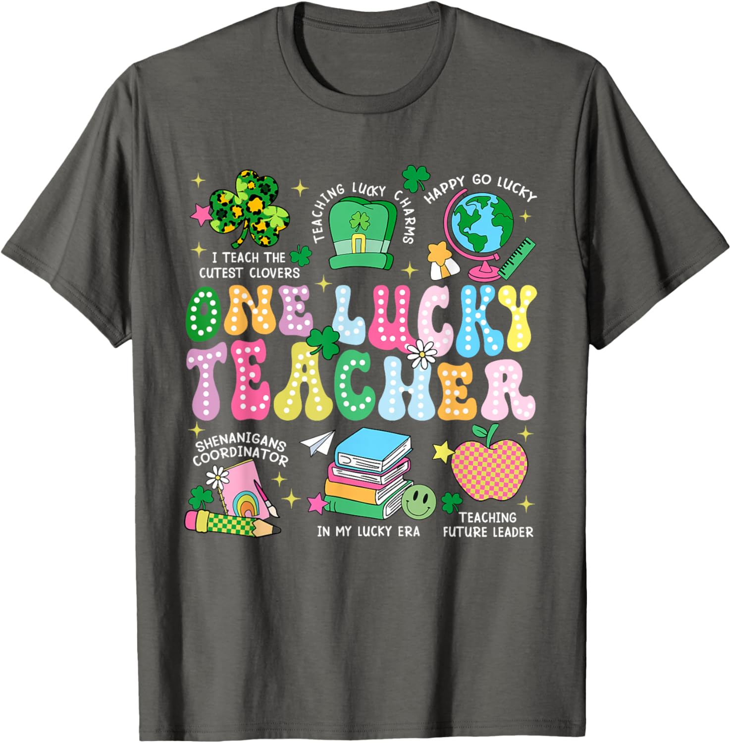 One Lucky Teacher St. Patrick's Day T-Shirt for Irish Educators - 1