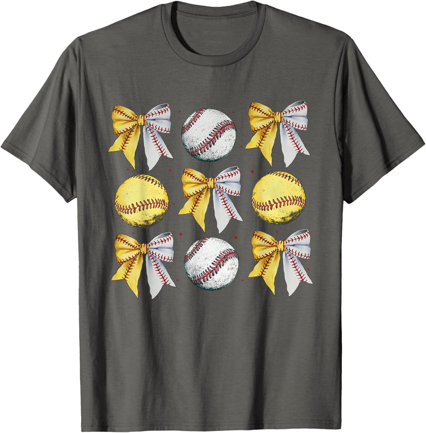 Coquette Bow Baseball Softball Game Day Mom T-Shirt for Women - 27