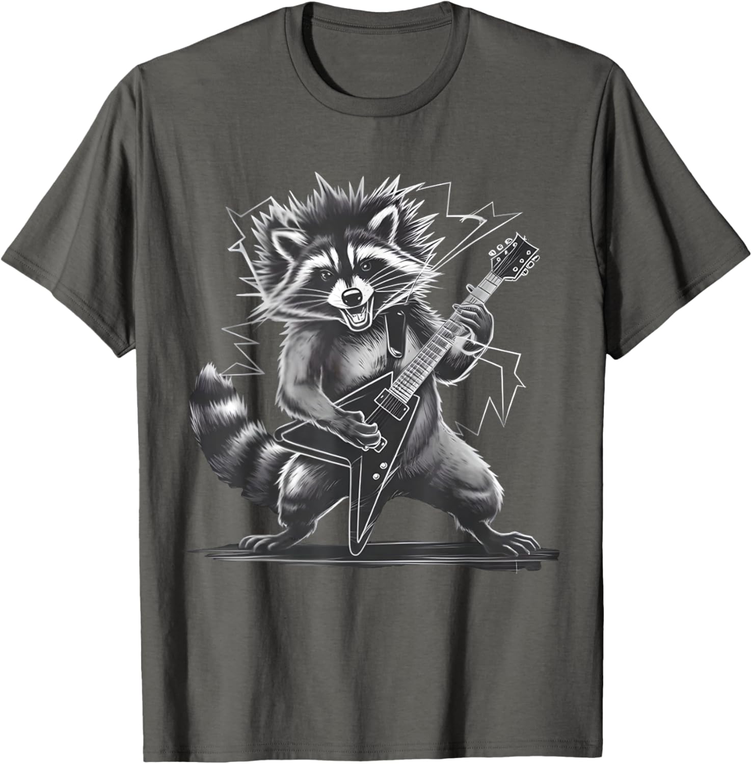 Funny Raccoon Rock and Roll T-Shirt for Men, Women, and Kids - 22