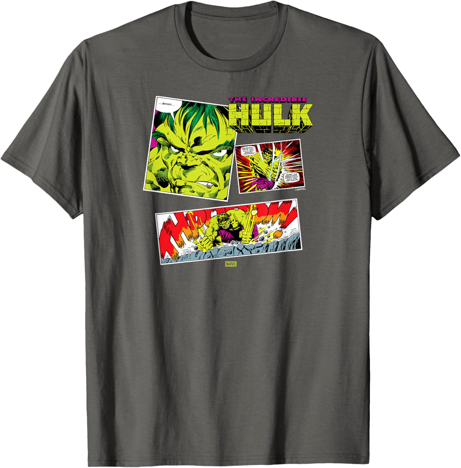 Marvel Hulk Comic Book Panel T-Shirt for Fans of Superhero Apparel - 19