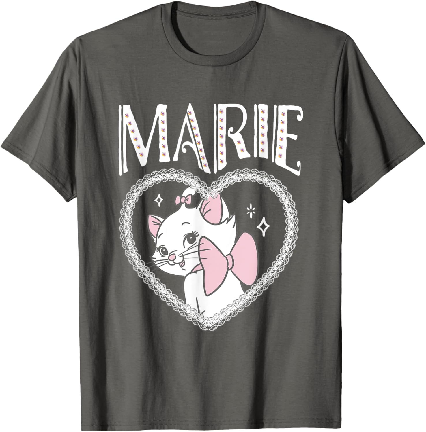 Disney Aristocats Marie Heart Frame Valentine's Day T-Shirt for Cat Lovers - 2