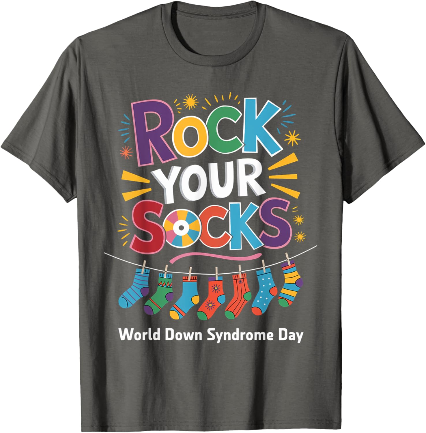Rock Your Socks Kids T-Shirt for World Down Syndrome Awareness Day - 12