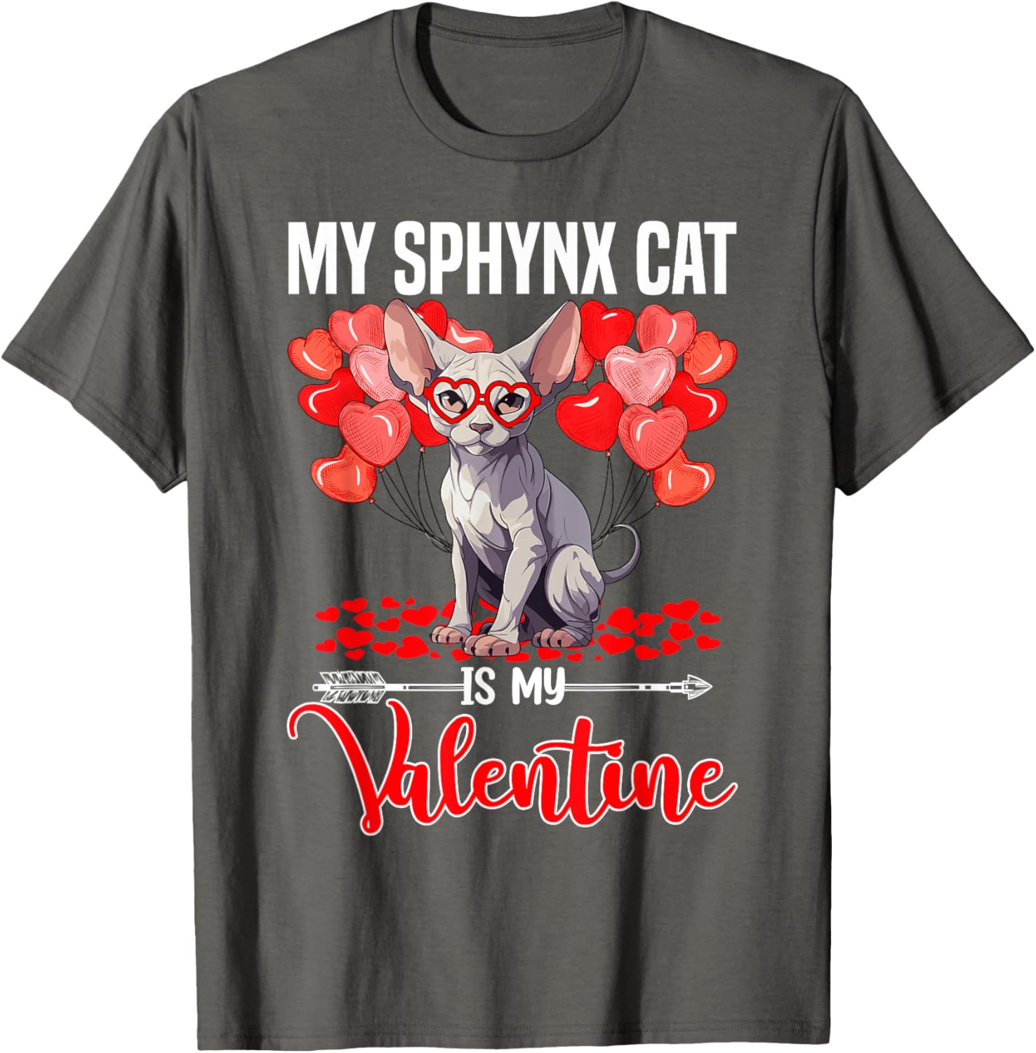 Cute Sphynx Cat Valentine T-Shirt for Boys and Girls - Perfect Gift! - 5