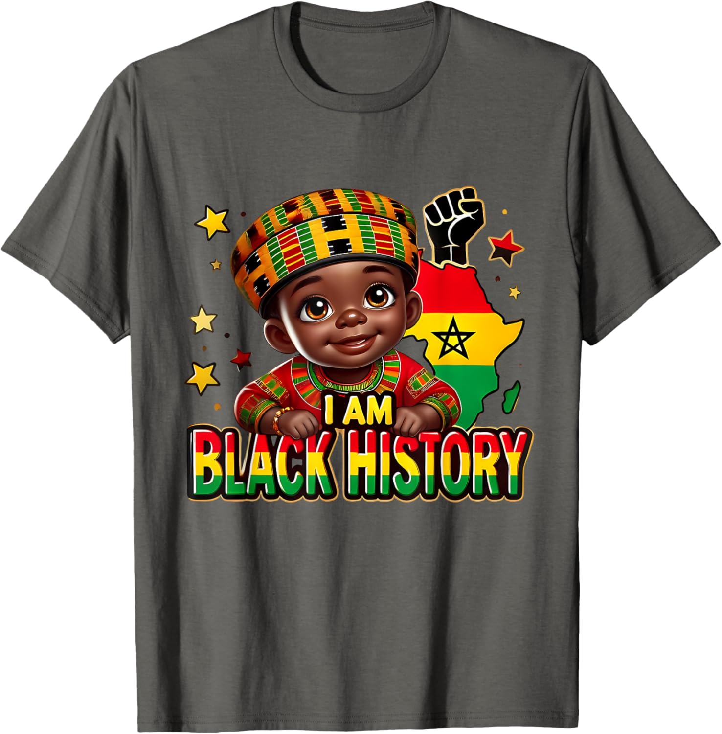 Cute Afro Peekaboo Boy T-Shirt Perfect for Black History Month Celebration - 3