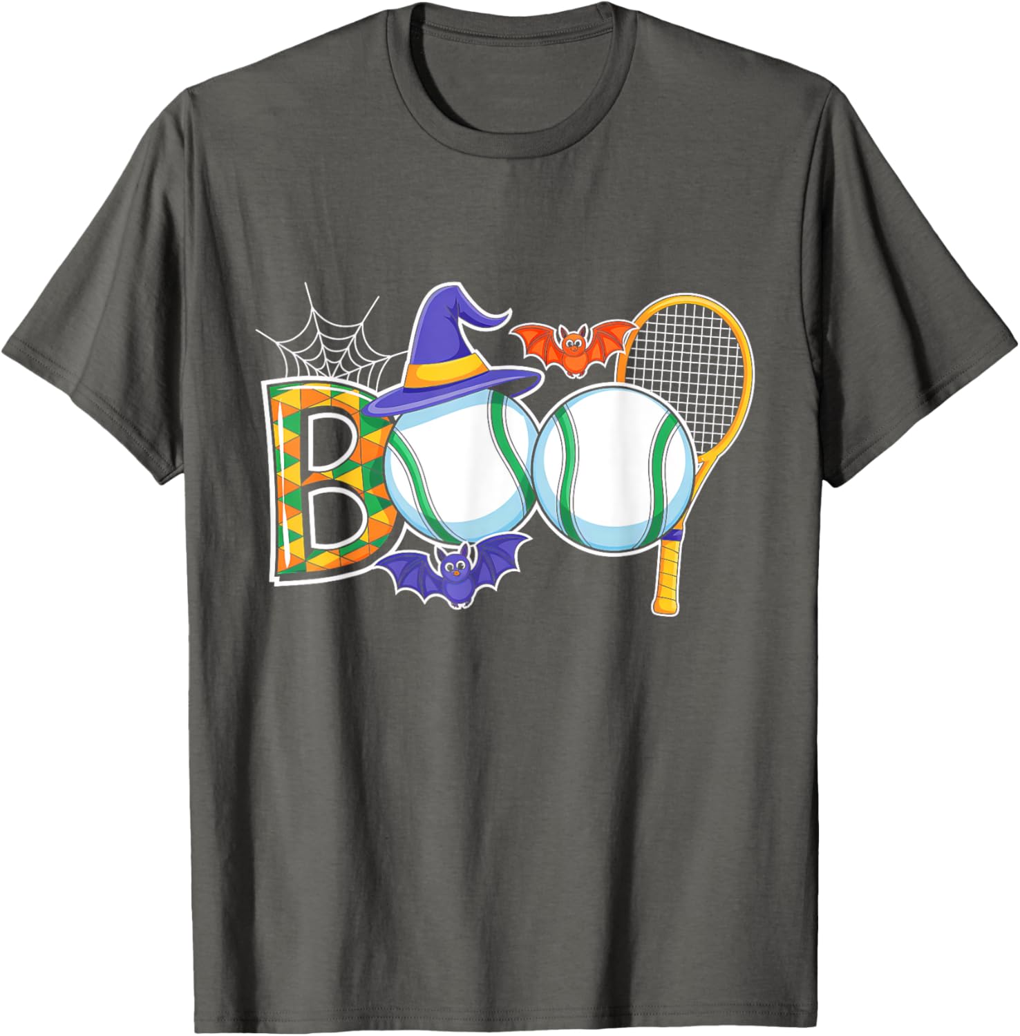 Creepy Pumpkin Tennis Lover T-Shirt for Halloween Fun and Sports Spirit - 5