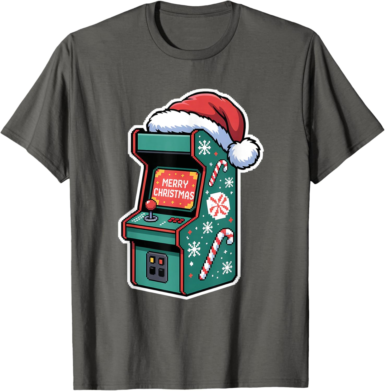 Festive Christmas Arcade Machine T-Shirt for Holiday Cheer - 2
