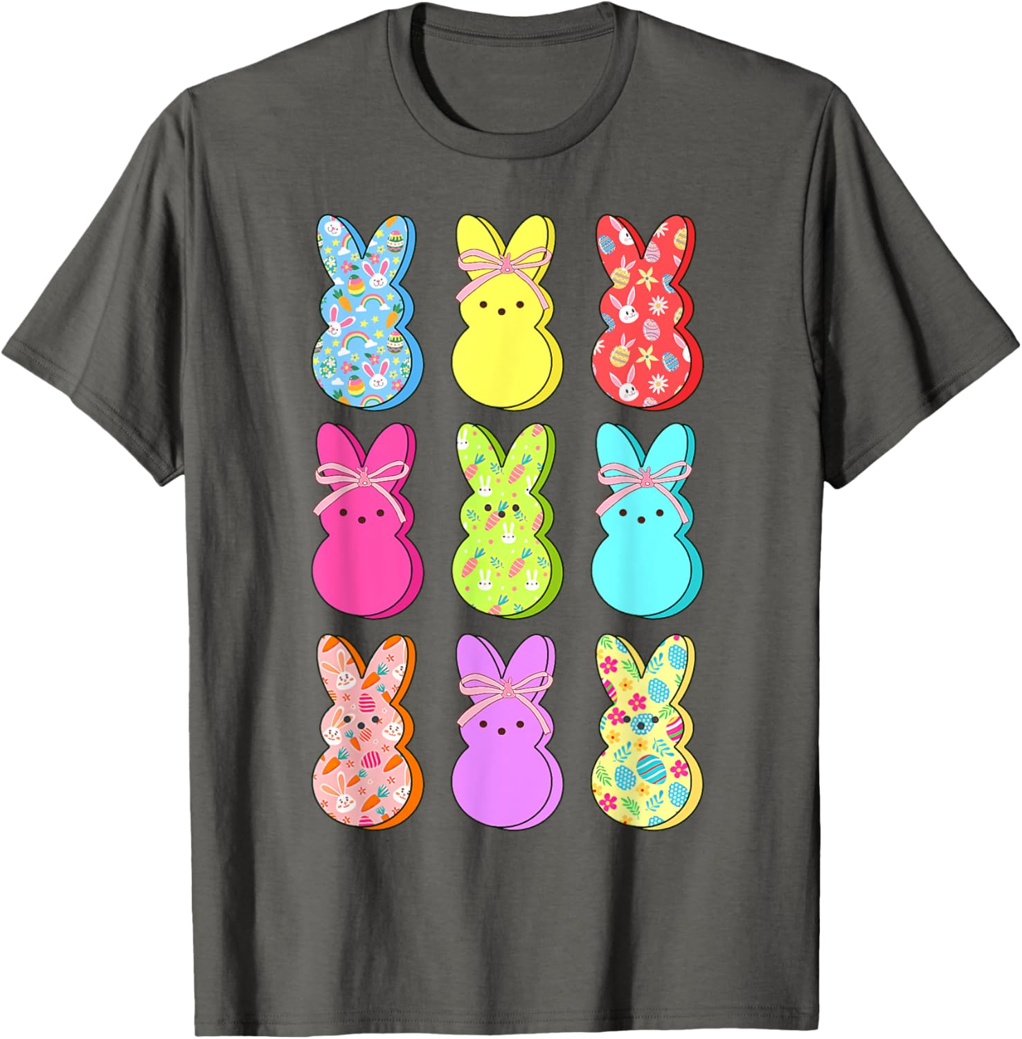 Easter Bunny Floral Bow T-Shirt for Rabbit Lovers - Perfect for Girls and Women - 23